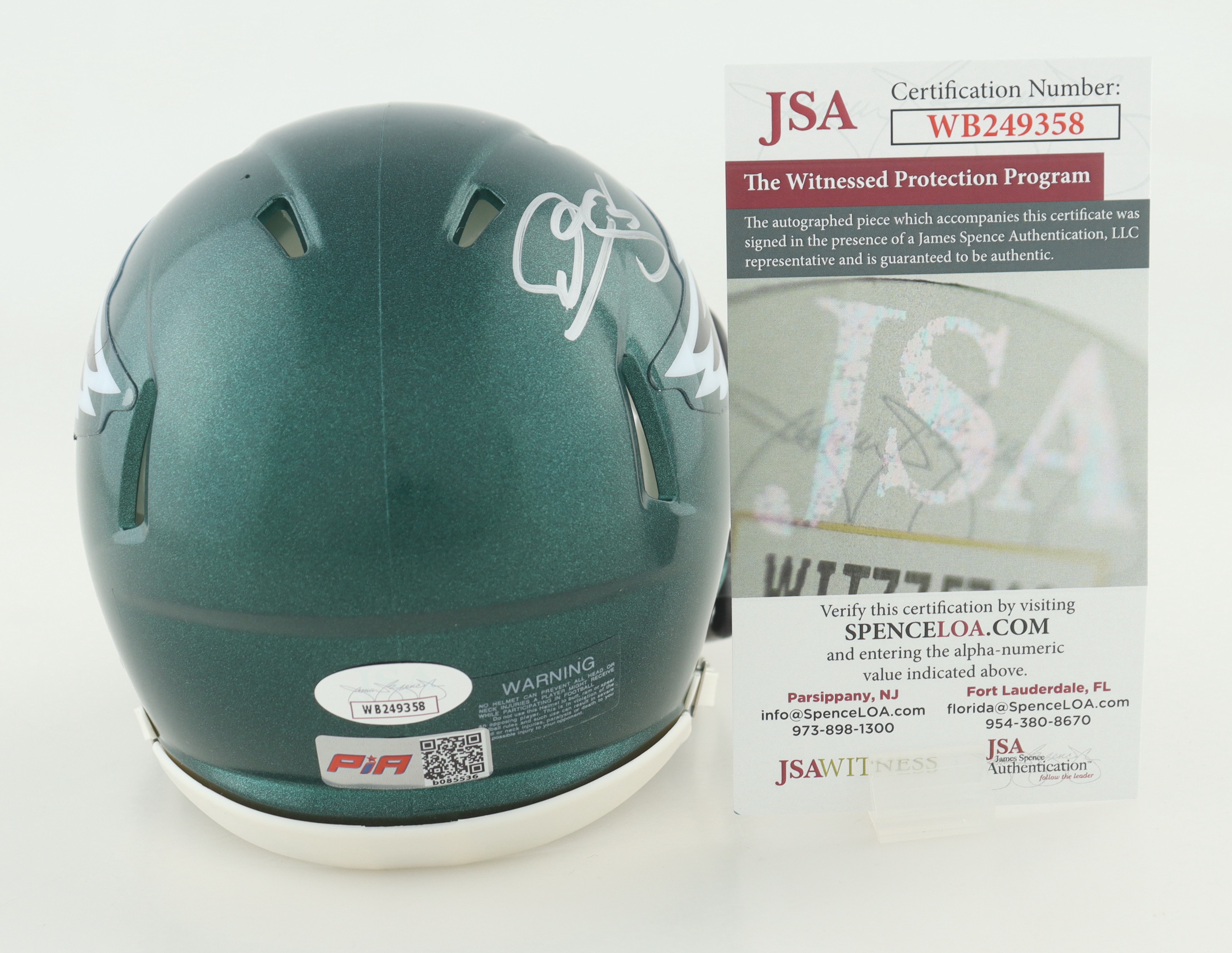 Donvana McNabb Signed Eagles Speed Mini Helmet (JSA) at PristineAuction.com Donvana McNabb Signed Eagles Speed Mini Helmet (JSA) at PristineAuction.com