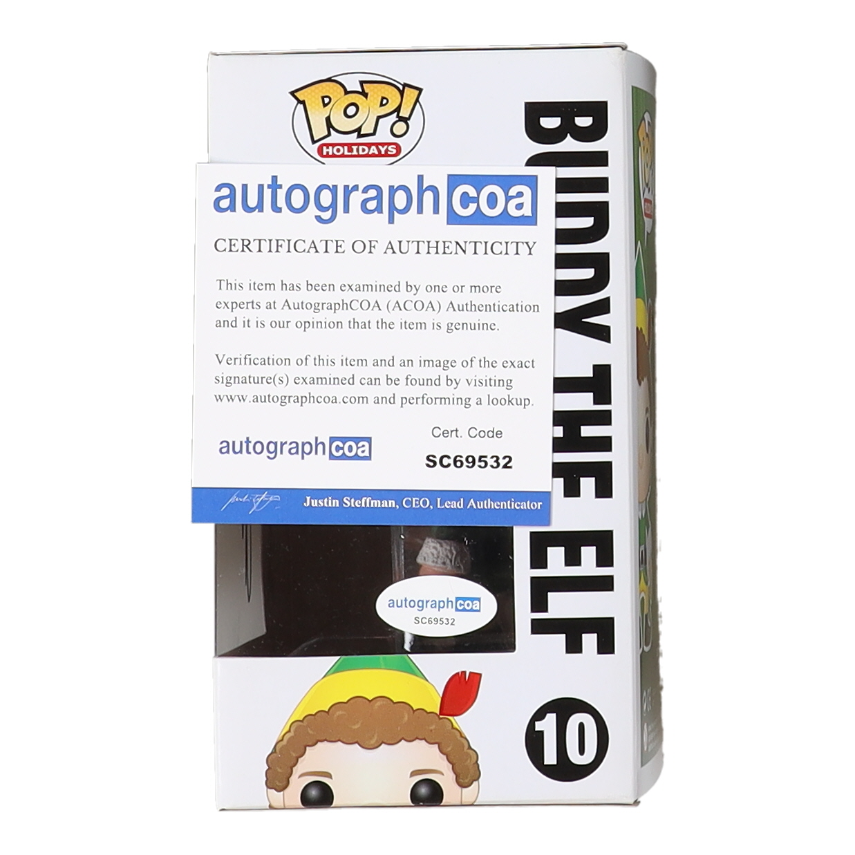 Will Ferrell Signed "Elf" #484 Buddy Elf Funko Pop! Vinyl Figure (ACOA) at PristineAuction.com Will Ferrell Signed "Elf" #484 Buddy Elf Funko Pop! Vinyl Figure (ACOA) at PristineAuction.com