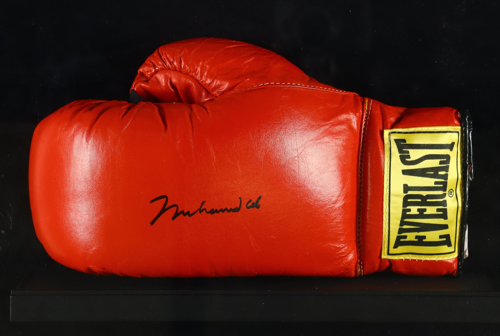 Muhammad Ali Signed Custom Framed LightUp Boxing Glove ShadowBox