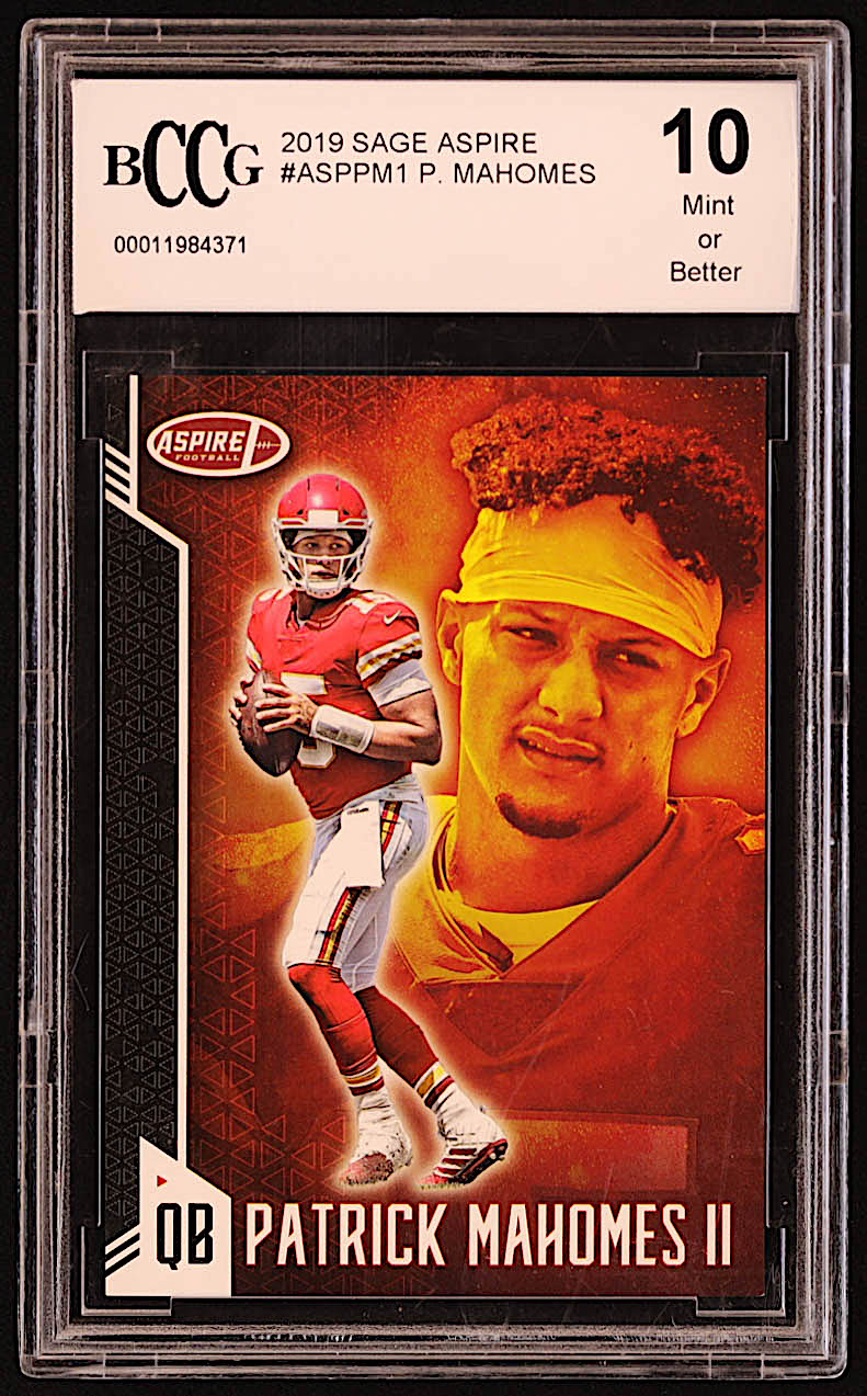 Patrick Mahomes 2019 SAGE Aspire #ASPPM1 (BCCG 10) at PristineAuction.com Patrick Mahomes 2019 SAGE Aspire #ASPPM1 (BCCG 10) at PristineAuction.com