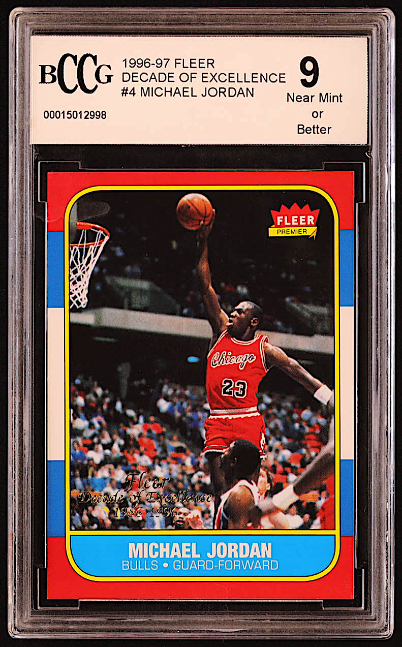 Michael Jordan 1996-97 Fleer Decade of Excellence #4 (BCCG 9) at PristineAuction.com Michael Jordan 1996-97 Fleer Decade of Excellence #4 (BCCG 9) at PristineAuction.com