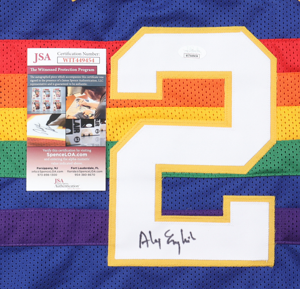 Alex English Signed Jersey (JSA) at PristineAuction.com Alex English Signed Jersey (JSA) at PristineAuction.com