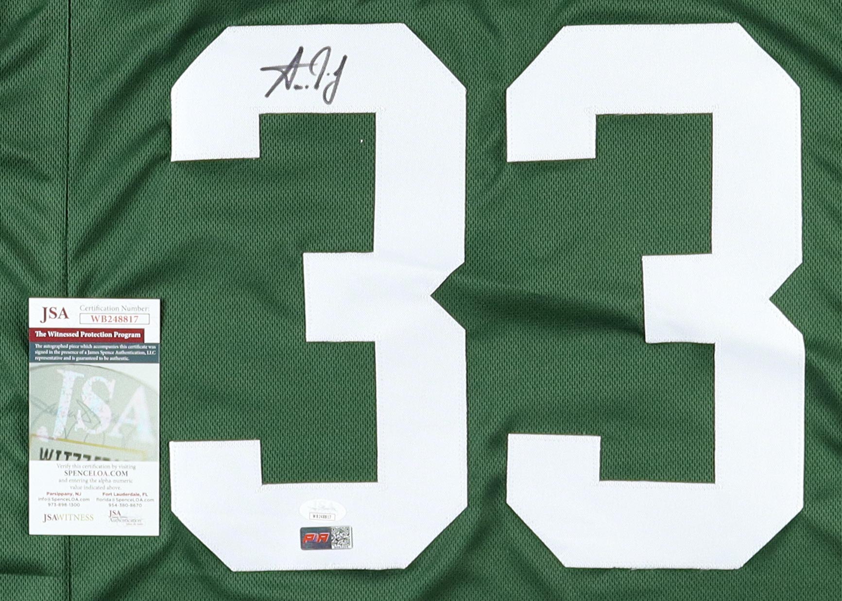Aaron Jones Signed Jersey (JSA) at PristineAuction.com Aaron Jones Signed Jersey (JSA) at PristineAuction.com