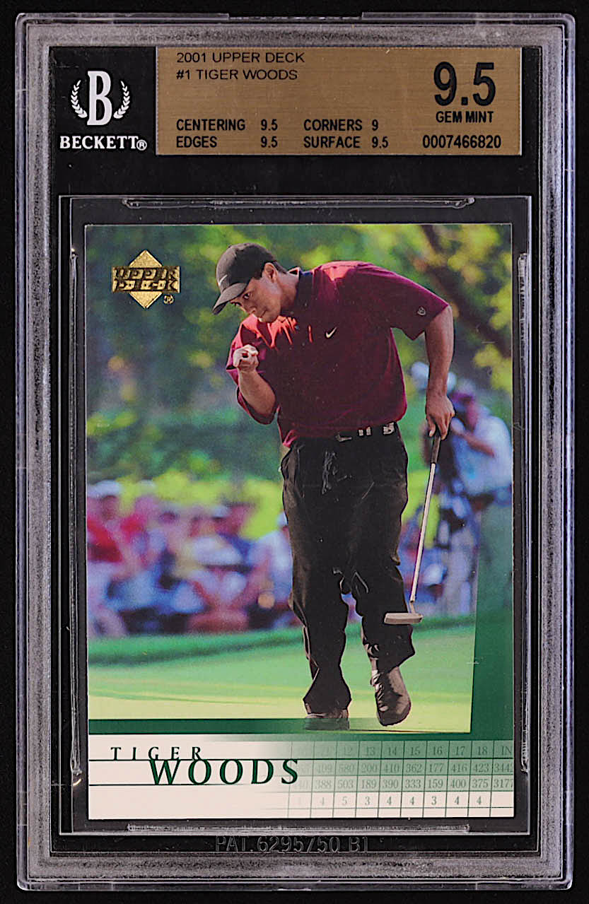 Tiger Woods 2001 Upper Deck #1 RC (BGS 9.5) at PristineAuction.com Tiger Woods 2001 Upper Deck #1 RC (BGS 9.5) at PristineAuction.com