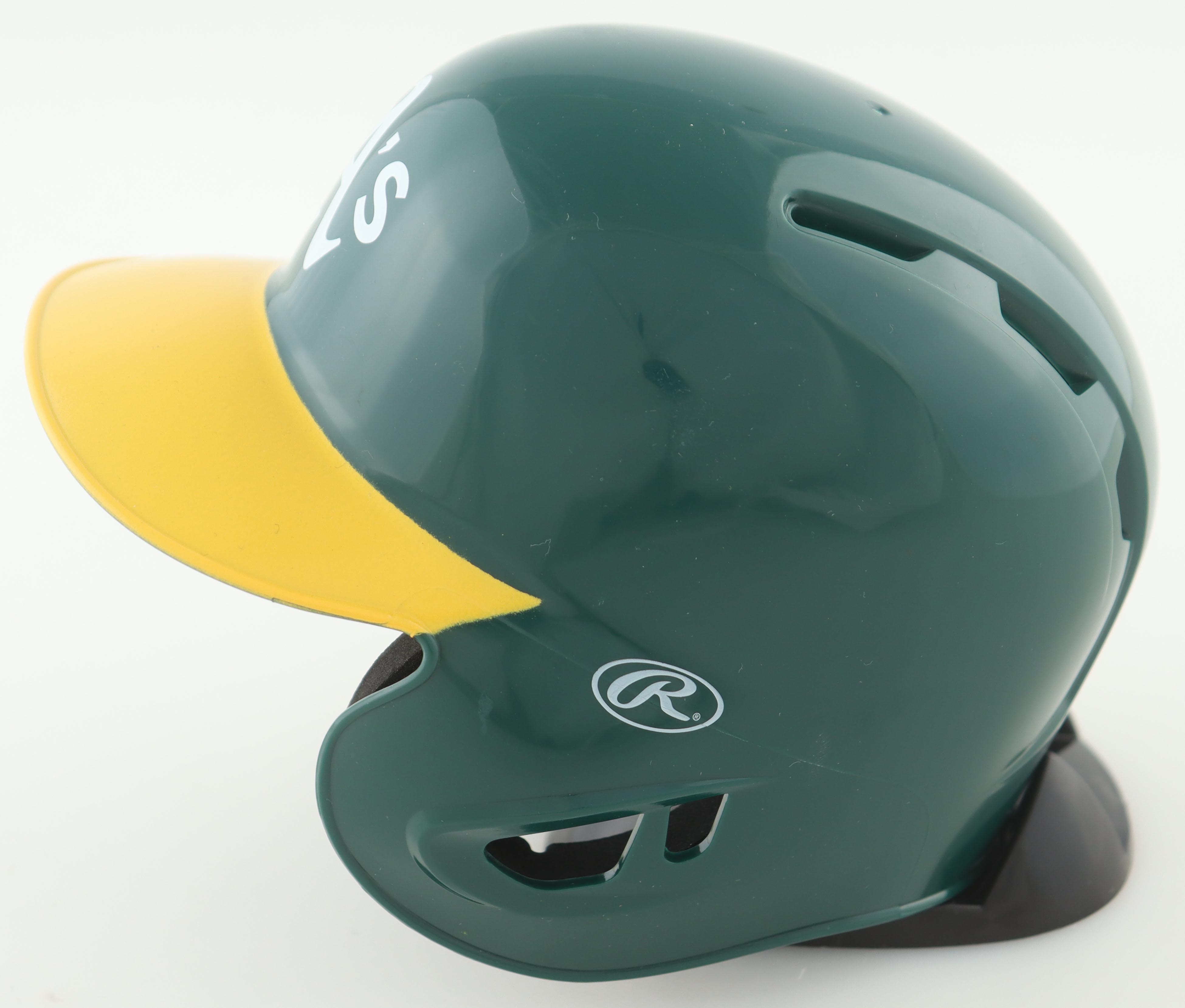 Jose Canseco Signed Athletics Batting Mini Helmet Inscribed "86 AL ROY", "88 AL MVP" & "40/40" (TriStar) at PristineAuction.com Jose Canseco Signed Athletics Batting Mini Helmet Inscribed "86 AL ROY", "88 AL MVP" & "40/40" (TriStar) at PristineAuction.com