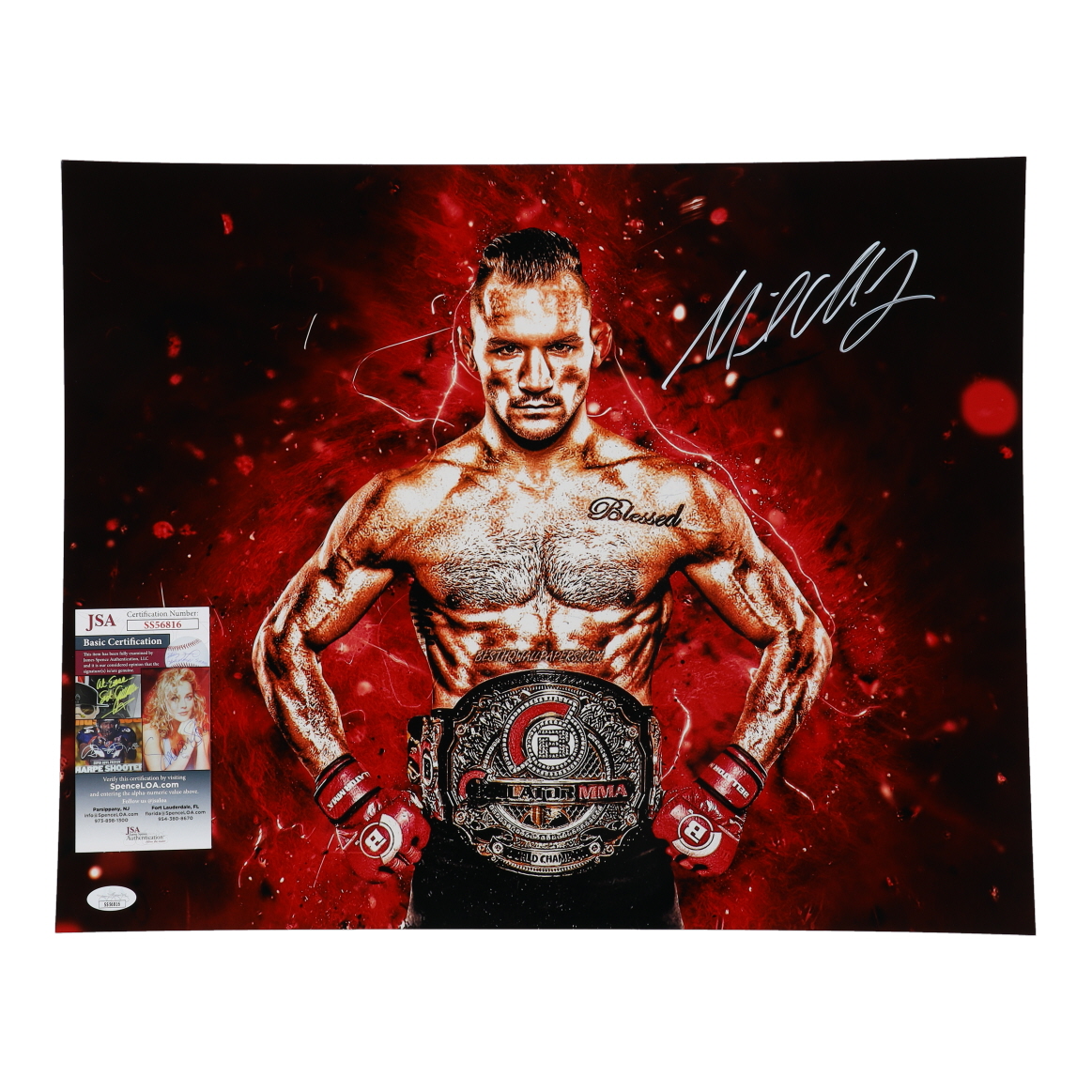 Michael Chandler Signed UFC 16x20 Photo (JSA) at PristineAuction.com Michael Chandler Signed UFC 16x20 Photo (JSA) at PristineAuction.com