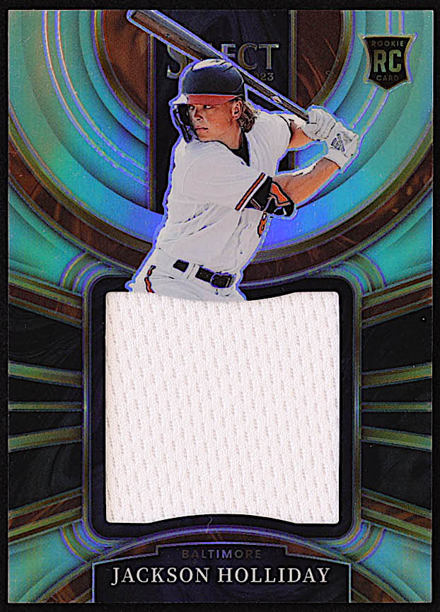 Jackson Holliday 2023 Select Rookie Jumbo Swatches Prizms Silver #36 #174/199 RC at PristineAuction.com Jackson Holliday 2023 Select Rookie Jumbo Swatches Prizms Silver #36 #174/199 RC at PristineAuction.com