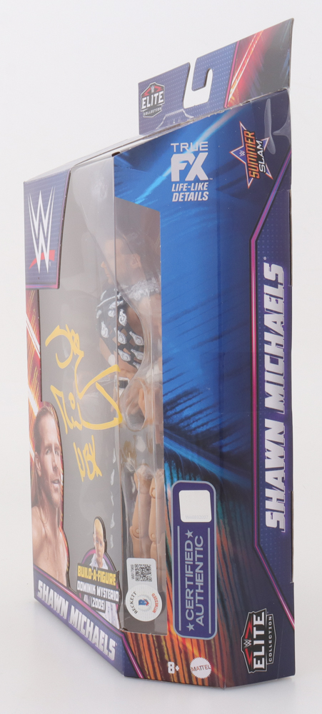 Shawn Michaels Signed WWE Elite Collection Action Figure Inscribed "HBK" (Beckett) at PristineAuction.com Shawn Michaels Signed WWE Elite Collection Action Figure Inscribed "HBK" (Beckett) at PristineAuction.com