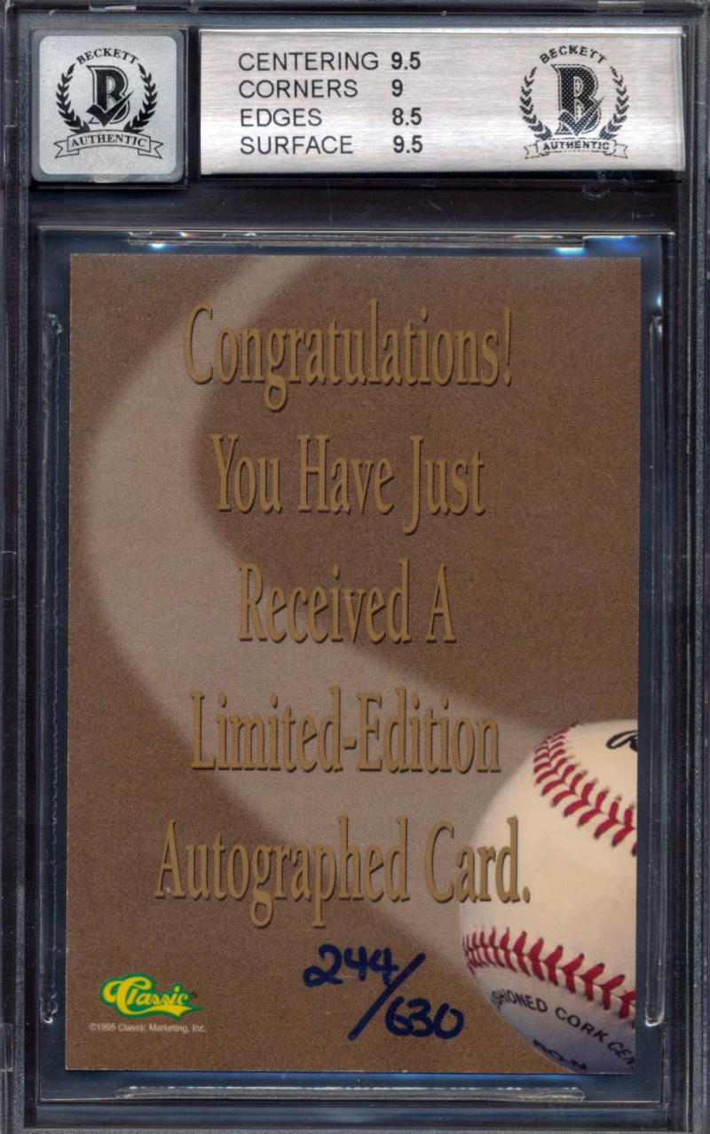 Barry Bonds 1995 Classic Five Sport Hot Box Autographs #1 #244/630 (BGS 9 | Autograph Graded 10) at PristineAuction.com Barry Bonds 1995 Classic Five Sport Hot Box Autographs #1 #244/630 (BGS 9 | Autograph Graded 10) at PristineAuction.com