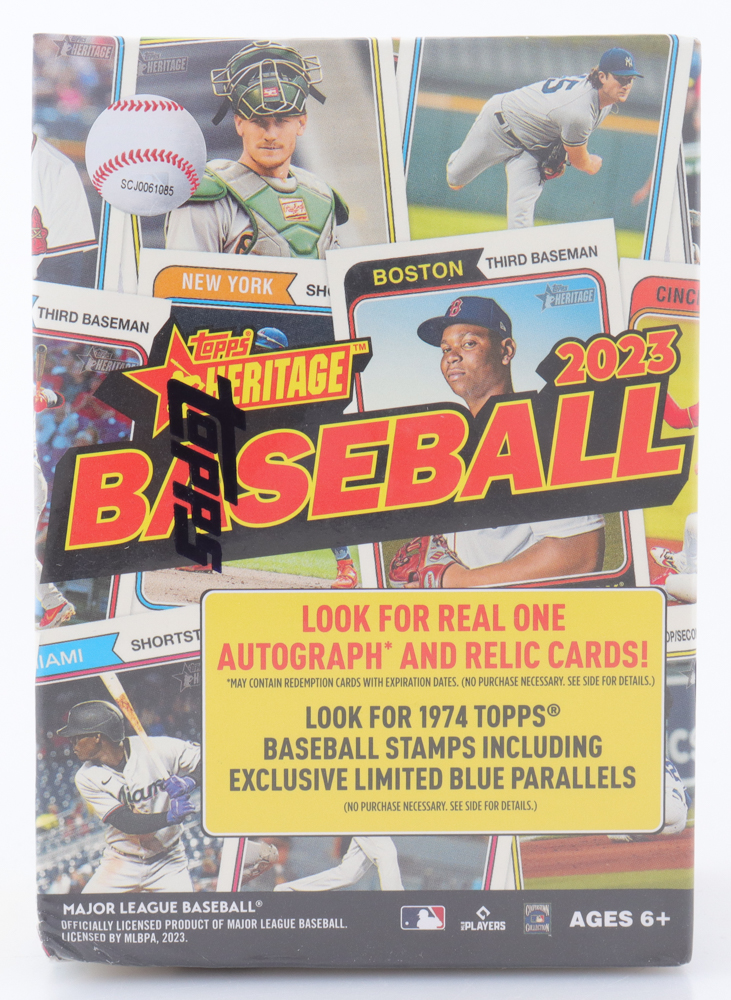 2023 Topps Heritage Baseball Blaster Box with (8) Packs at PristineAuction.com 2023 Topps Heritage Baseball Blaster Box with (8) Packs at PristineAuction.com