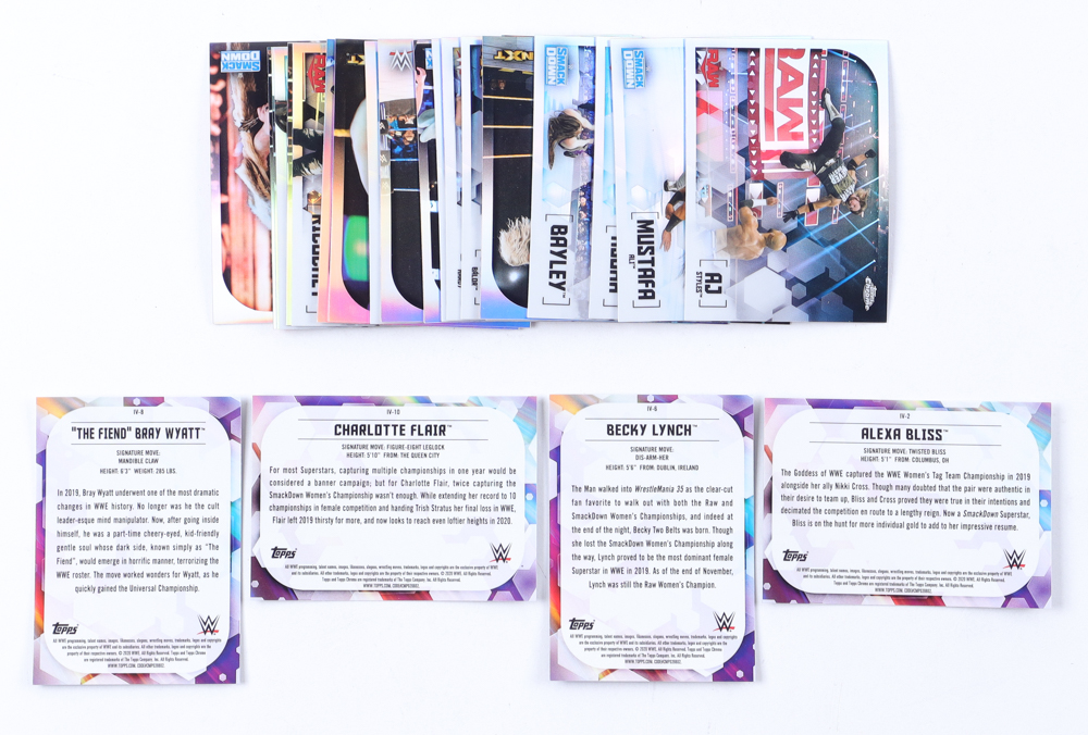 2020 Topps Chrome WWE Image Variations Complete Set of (25) Cards with "The Fiend" Bray Wyatt #IV8, Charlotte Flair #IV10, Becky Lynch #IV6, Alexa Bliss #IV2 at PristineAuction.com 2020 Topps Chrome WWE Image Variations Complete Set of (25) Cards with "The Fiend" Bray Wyatt #IV8, Charlotte Flair #IV10, Becky Lynch #IV6, Alexa Bliss #IV2 at PristineAuction.com