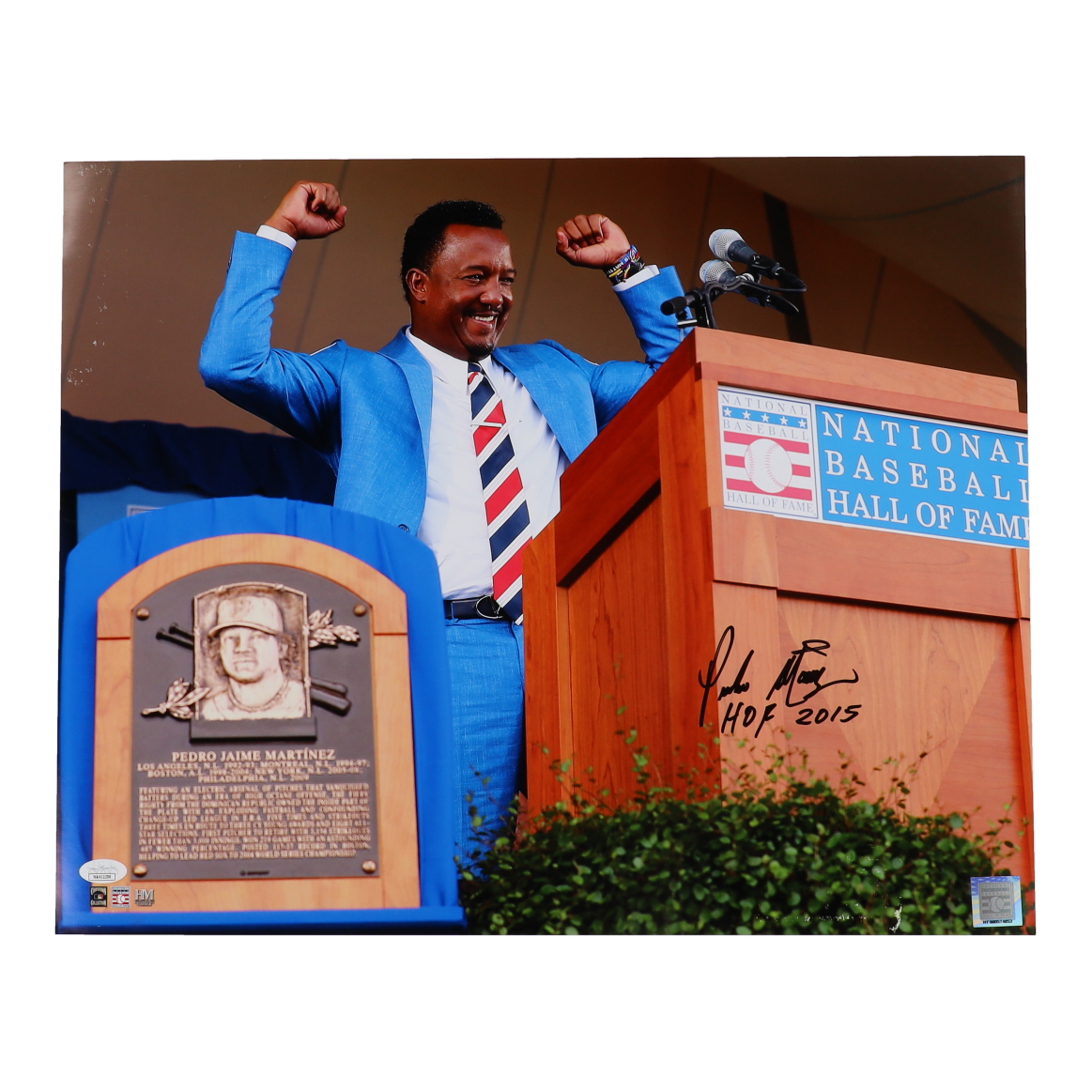 Pedro Martinez Signed Hall of Fame Induction 16x20 Photo Inscribed "HOF 2015" (JSA) at PristineAuction.com Pedro Martinez Signed Hall of Fame Induction 16x20 Photo Inscribed "HOF 2015" (JSA) at PristineAuction.com