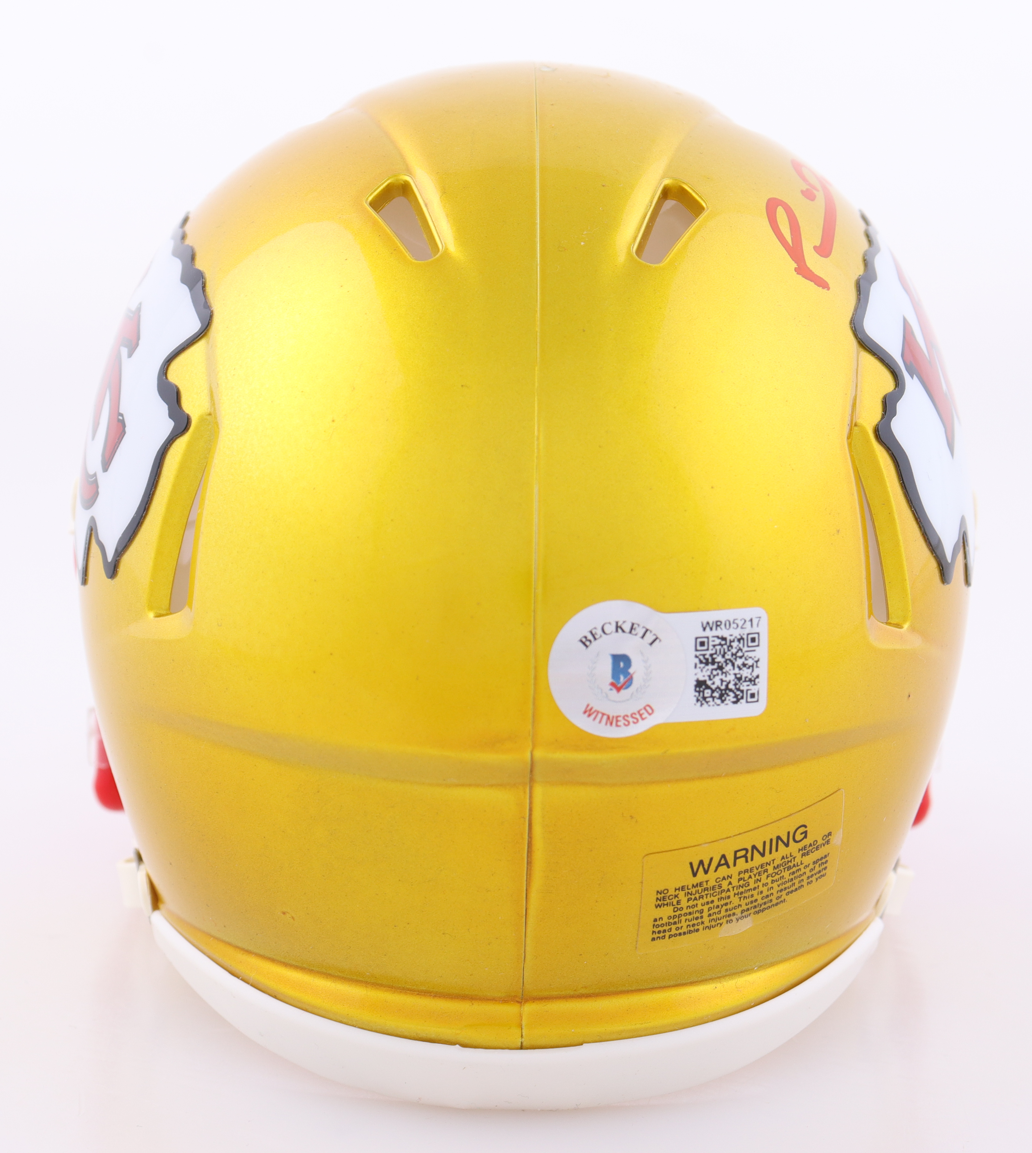 Patrick Mahomes Signed Chiefs Flash Alternate Speed Mini Helmet (Beckett) at PristineAuction.com Patrick Mahomes Signed Chiefs Flash Alternate Speed Mini Helmet (Beckett) at PristineAuction.com