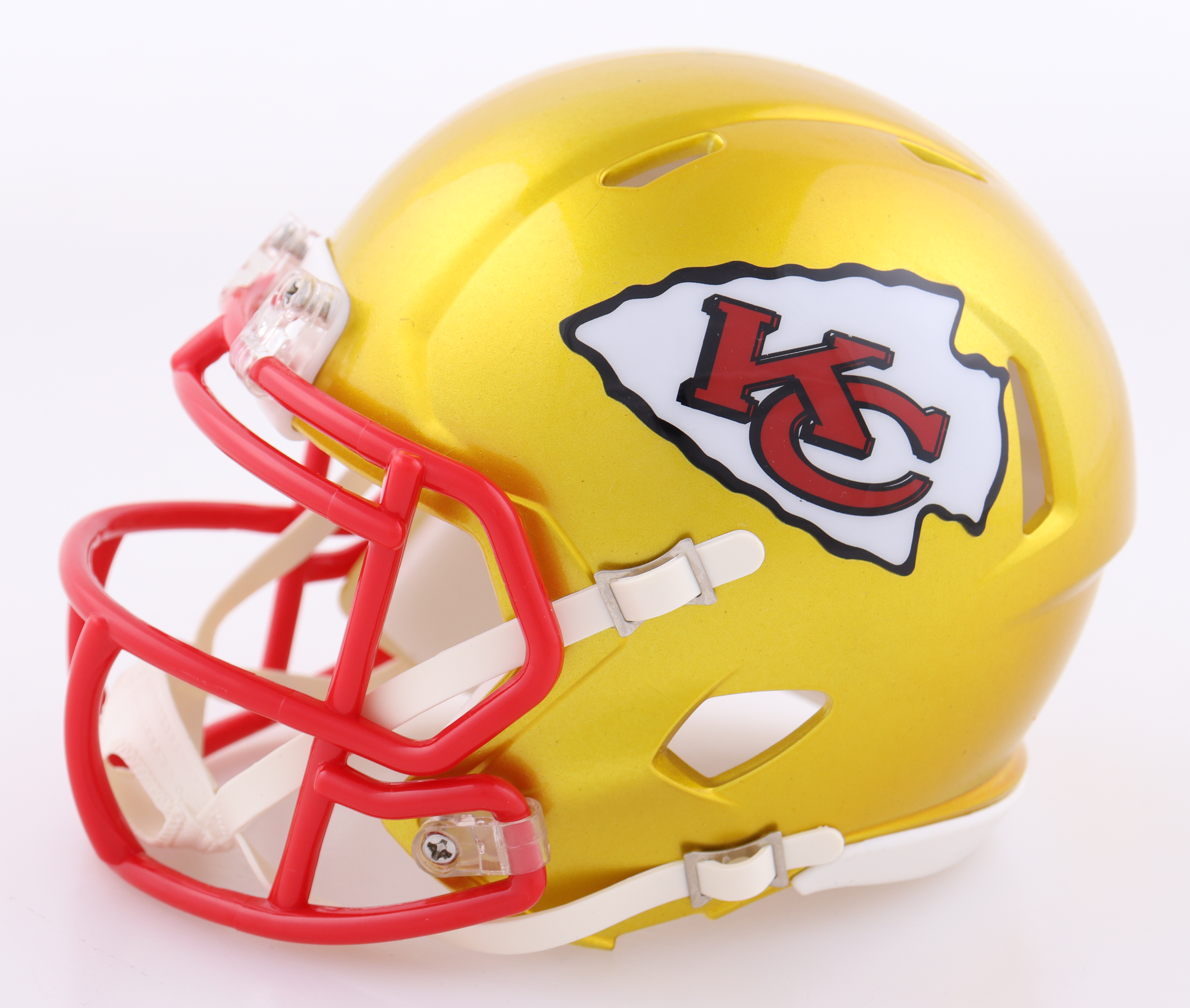 Patrick Mahomes Signed Chiefs Flash Alternate Speed Mini Helmet (Beckett) at PristineAuction.com Patrick Mahomes Signed Chiefs Flash Alternate Speed Mini Helmet (Beckett) at PristineAuction.com