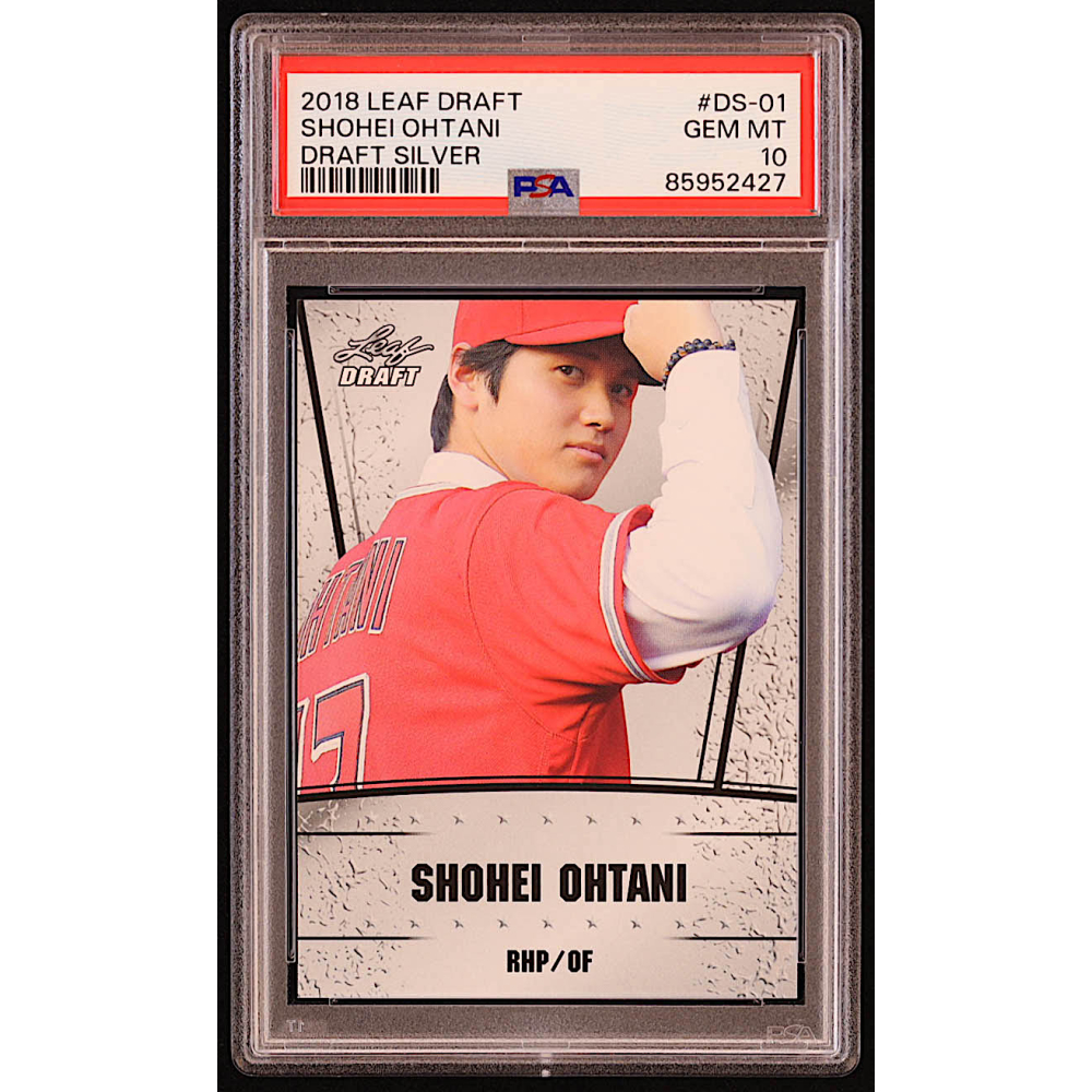 Shohei Ohtani 2018 Leaf Ohtani Draft Silver #DS01 RC (PSA 10) at PristineAuction.com