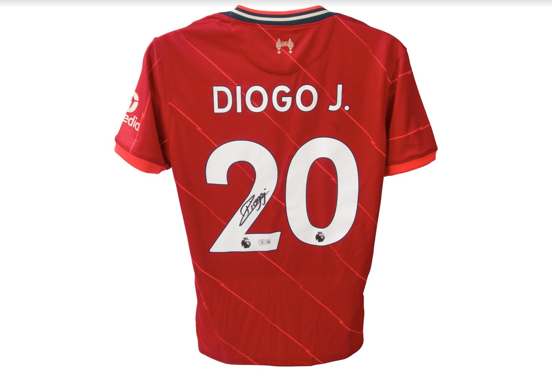 Diogo Jota Signed Liverpool Jersey (Beckett) at PristineAuction.com Diogo Jota Signed Liverpool Jersey (Beckett) at PristineAuction.com