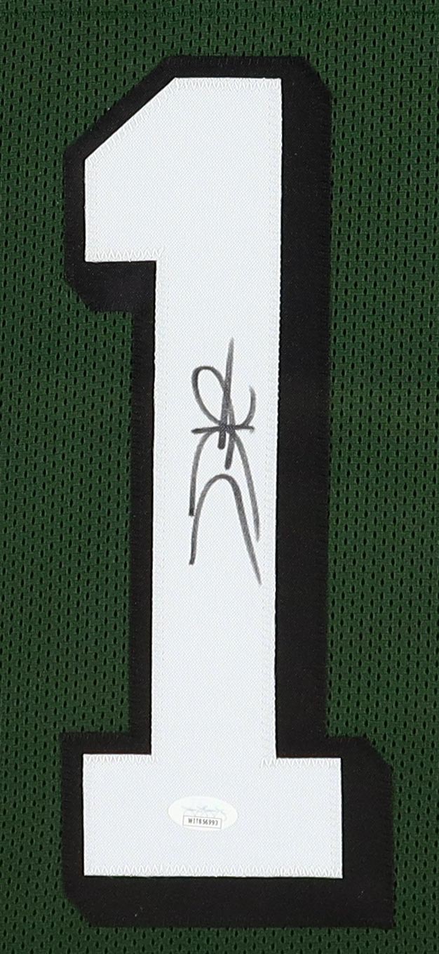 Jalen Hurts Signed Custom Framed Jersey Display (JSA) at PristineAuction.com Jalen Hurts Signed Custom Framed Jersey Display (JSA) at PristineAuction.com