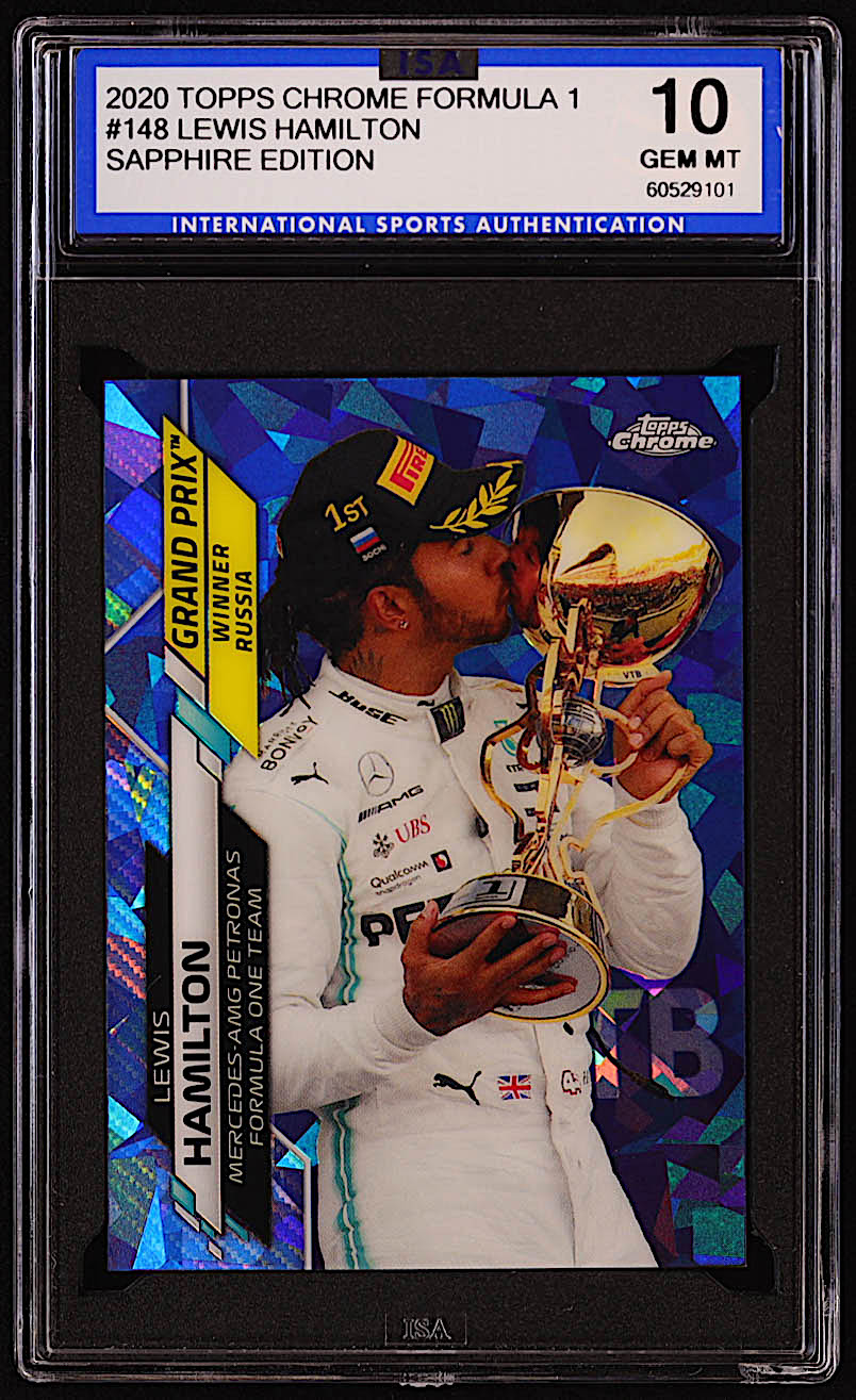 Lewis Hamilton 2020 Topps Chrome Sapphire Formula 1 #148 / Grand Prix Winners (ISA 10) at PristineAuction.com Lewis Hamilton 2020 Topps Chrome Sapphire Formula 1 #148 / Grand Prix Winners (ISA 10) at PristineAuction.com