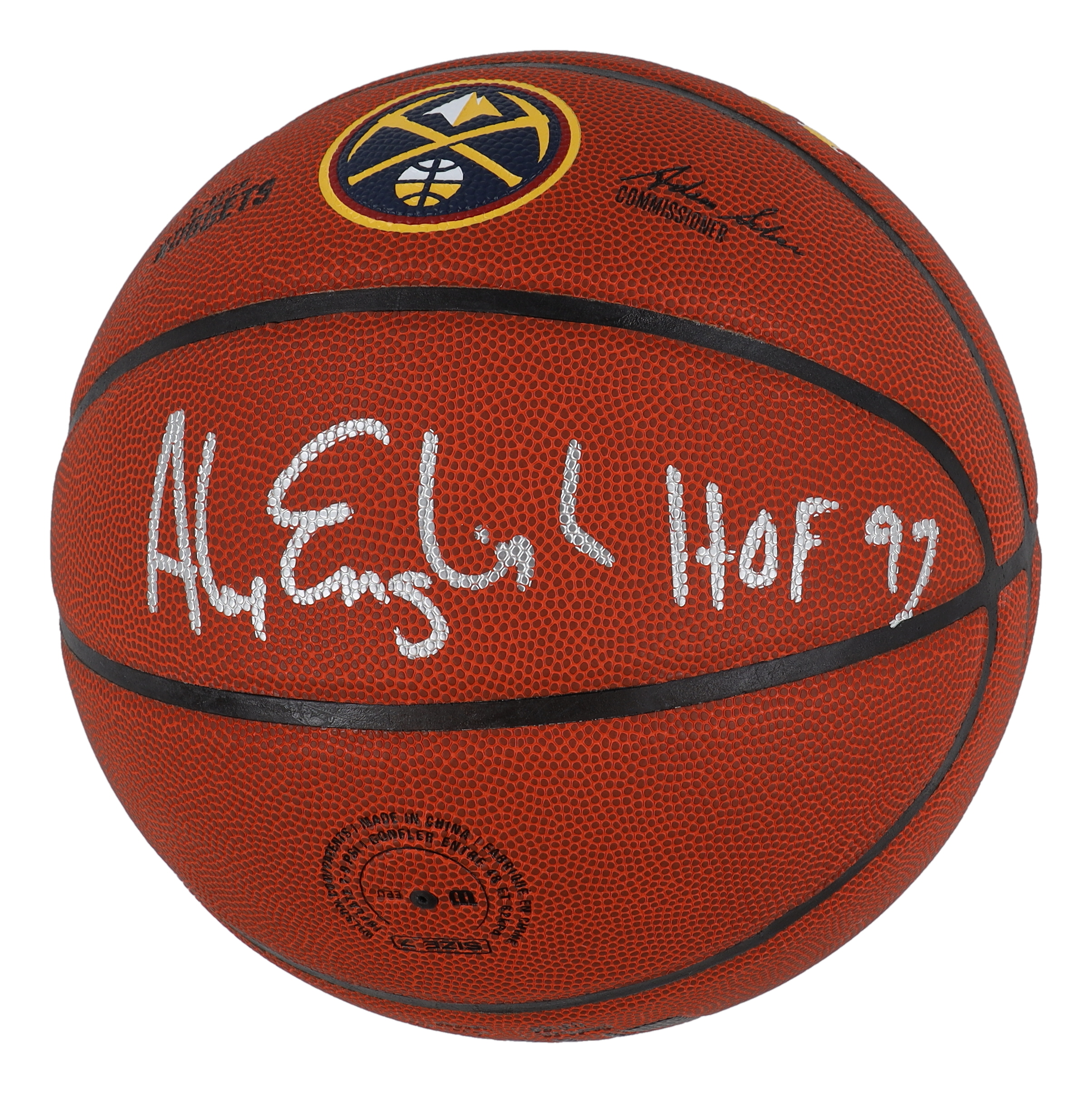 Alex English Signed Nuggets Logo Basketball Inscribed "HOF 97" (Schwartz) at PristineAuction.com Alex English Signed Nuggets Logo Basketball Inscribed "HOF 97" (Schwartz) at PristineAuction.com