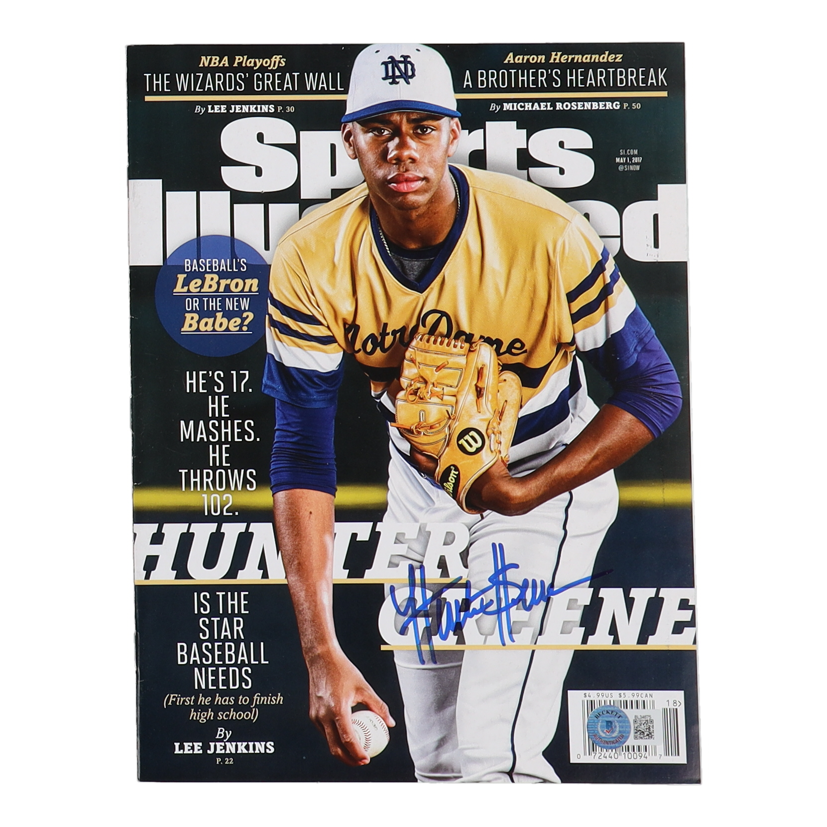 Hunter Greene Signed 2017 Sports Illustrated Magazine (Beckett) at PristineAuction.com Hunter Greene Signed 2017 Sports Illustrated Magazine (Beckett) at PristineAuction.com