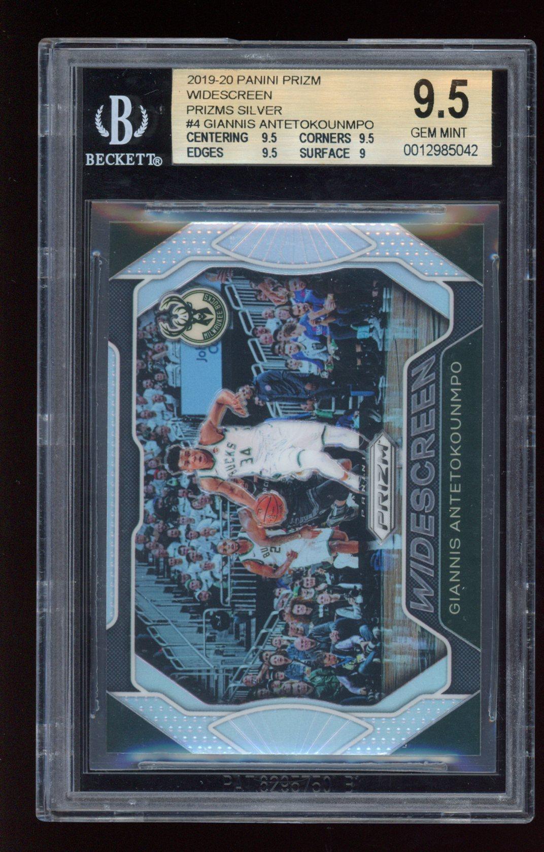 Giannis Antetokounmpo 2019-20 Panini Prizm Widescreen Prizms Silver #4 (BGS 9.5) at PristineAuction.com Giannis Antetokounmpo 2019-20 Panini Prizm Widescreen Prizms Silver #4 (BGS 9.5) at PristineAuction.com