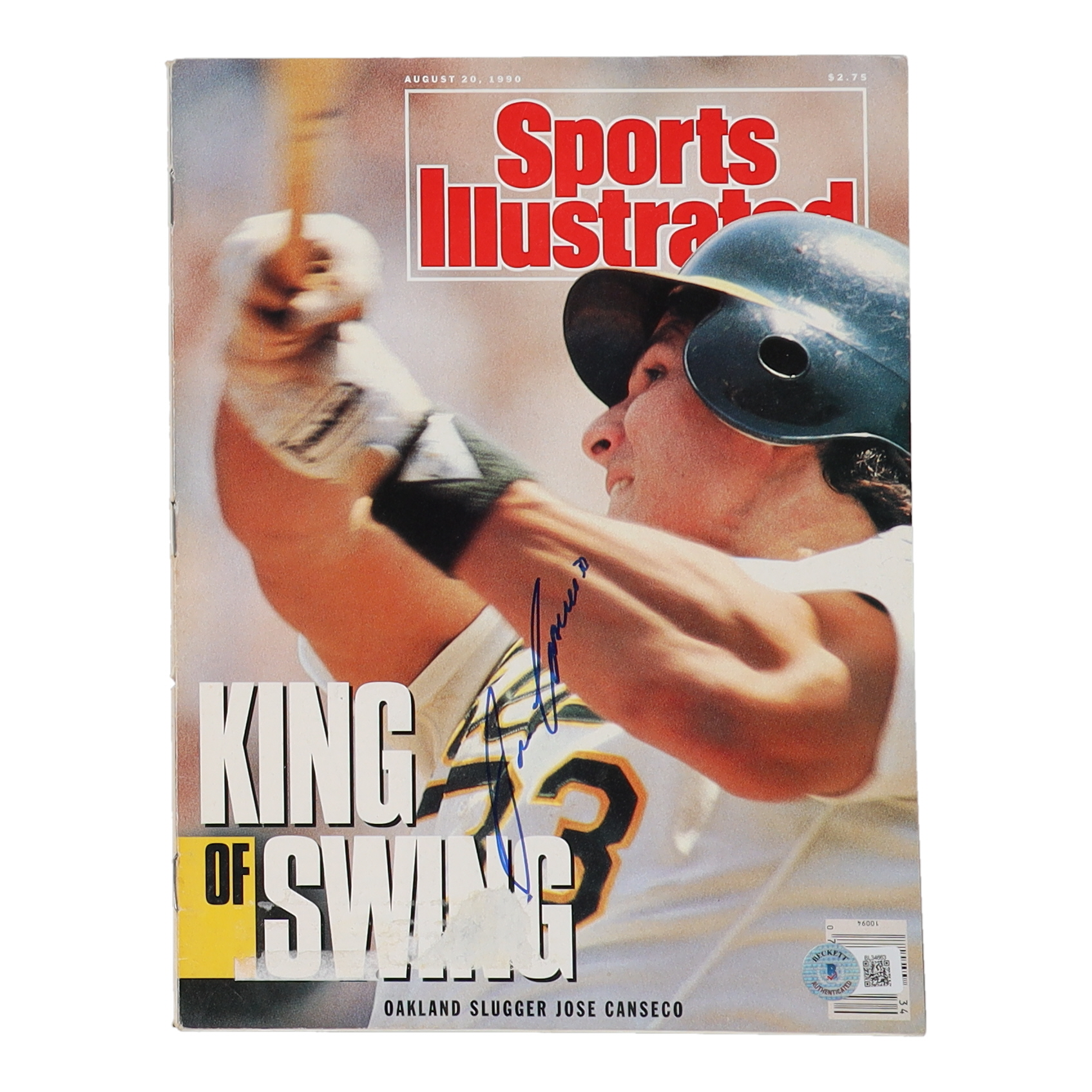 Jose Canseco Signed 1990 Sports Ilustrated Magazine (Beckett) at PristineAuction.com Jose Canseco Signed 1990 Sports Ilustrated Magazine (Beckett) at PristineAuction.com