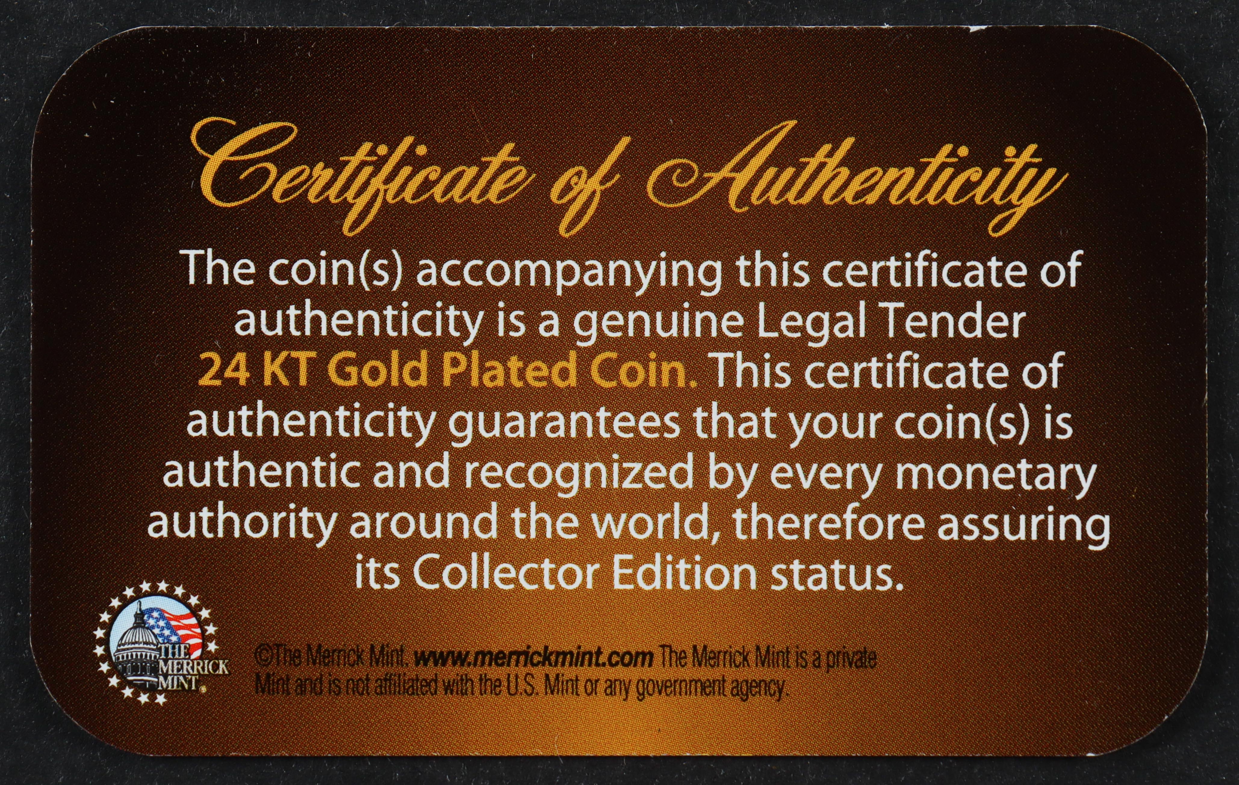 Merrick Mint 1943 WWII Genuine Steel 24Kt (10) Gold Plated Lincoln Wheat Pennies at PristineAuction.com Merrick Mint 1943 WWII Genuine Steel 24Kt (10) Gold Plated Lincoln Wheat Pennies at PristineAuction.com