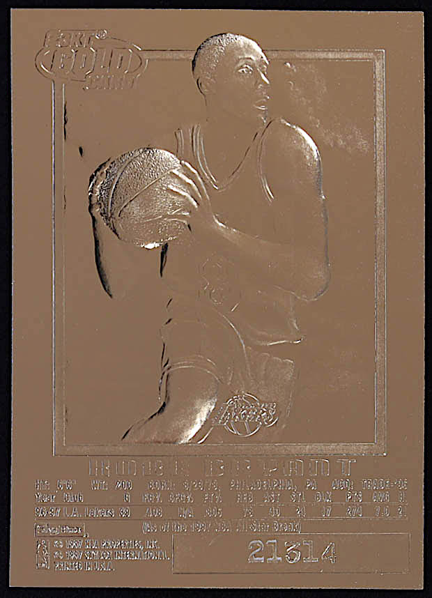 Kobe Bryant 1996-97 Skybox EX-2000 Purple Signature 23Kt Gold RC at PristineAuction.com Kobe Bryant 1996-97 Skybox EX-2000 Purple Signature 23Kt Gold RC at PristineAuction.com