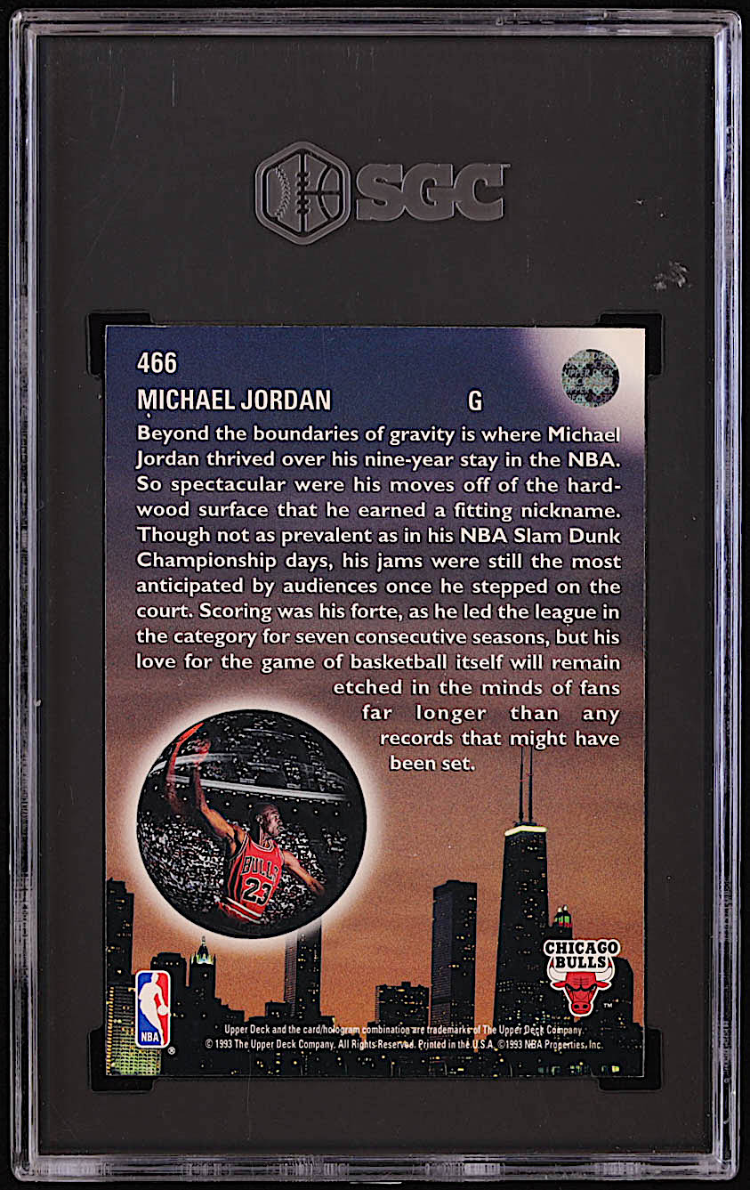 Michael Jordan 1993-94 Upper Deck #466 SKL (SGC 9) at PristineAuction.com Michael Jordan 1993-94 Upper Deck #466 SKL (SGC 9) at PristineAuction.com