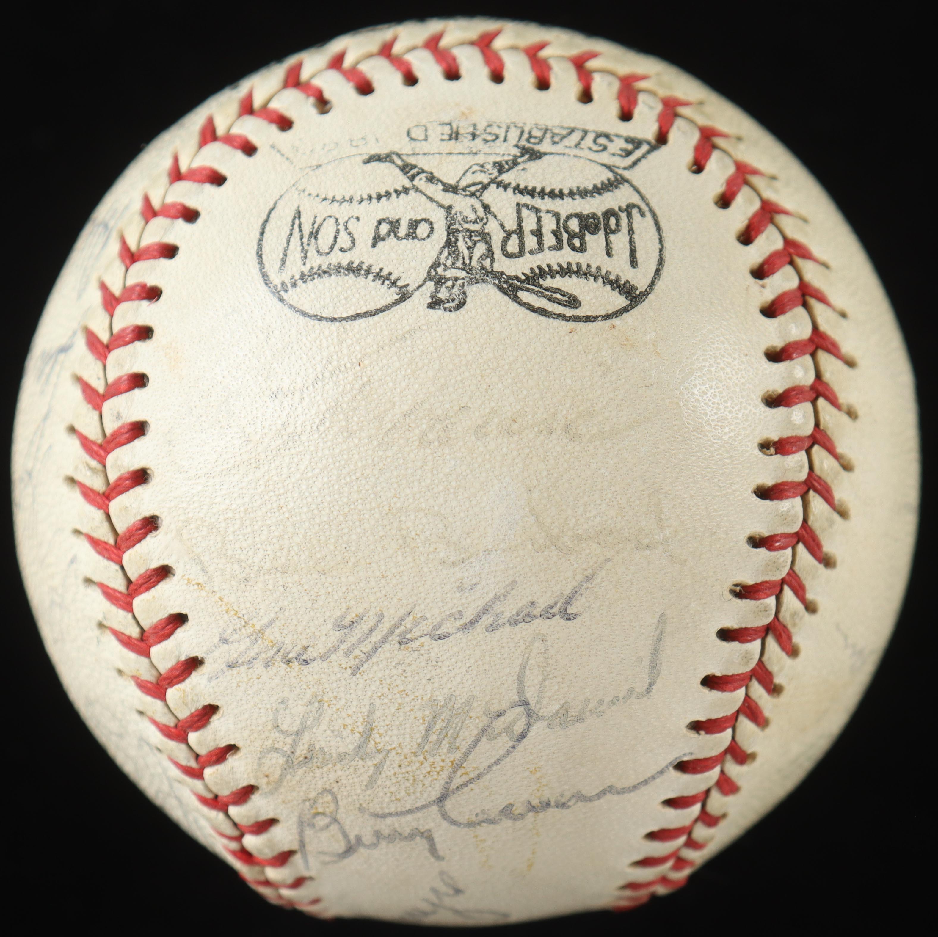 1969 Yankees AL Baseball Team-Signed by (20) with Bobby Cox, Elston Howard, Bobby Murcer, Jim Turner with Yankees Display Case (PSA) at PristineAuction.com 1969 Yankees AL Baseball Team-Signed by (20) with Bobby Cox, Elston Howard, Bobby Murcer, Jim Turner with Yankees Display Case (PSA) at PristineAuction.com