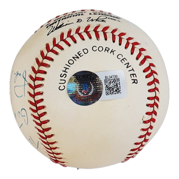 Kirk Gibson Signed ONL Baseball Inscribed "To Jim, Go Dodgers!" (Beckett) at PristineAuction.com Kirk Gibson Signed ONL Baseball Inscribed "To Jim, Go Dodgers!" (Beckett) at PristineAuction.com