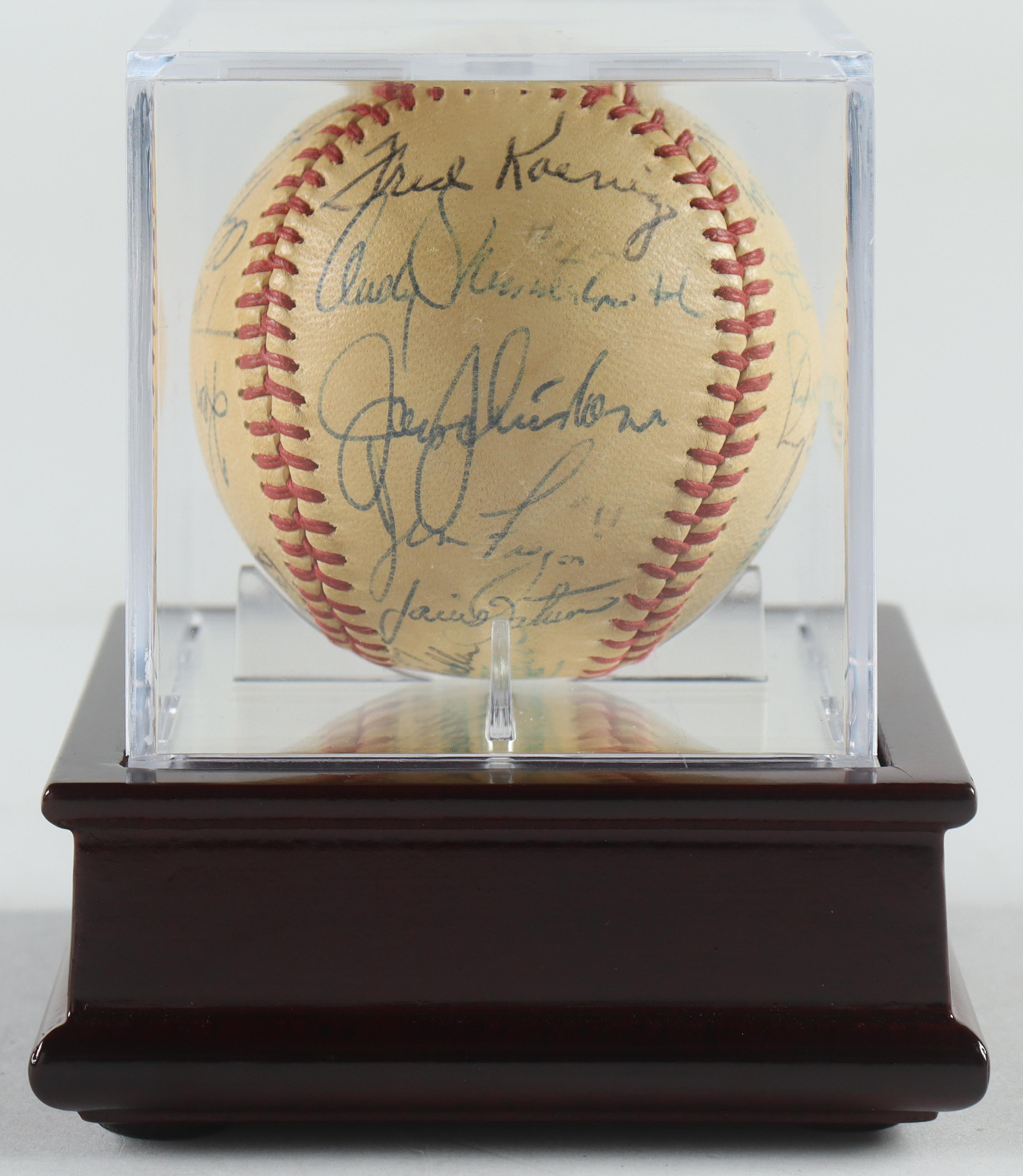 1970 Angels OAL Baseball Team-Signed by (26) with Jim Fregosi, Andy Messersmith, Clyde Wright, & Jay Johnstone with Display Case (PSA) at PristineAuction.com 1970 Angels OAL Baseball Team-Signed by (26) with Jim Fregosi, Andy Messersmith, Clyde Wright, & Jay Johnstone with Display Case (PSA) at PristineAuction.com