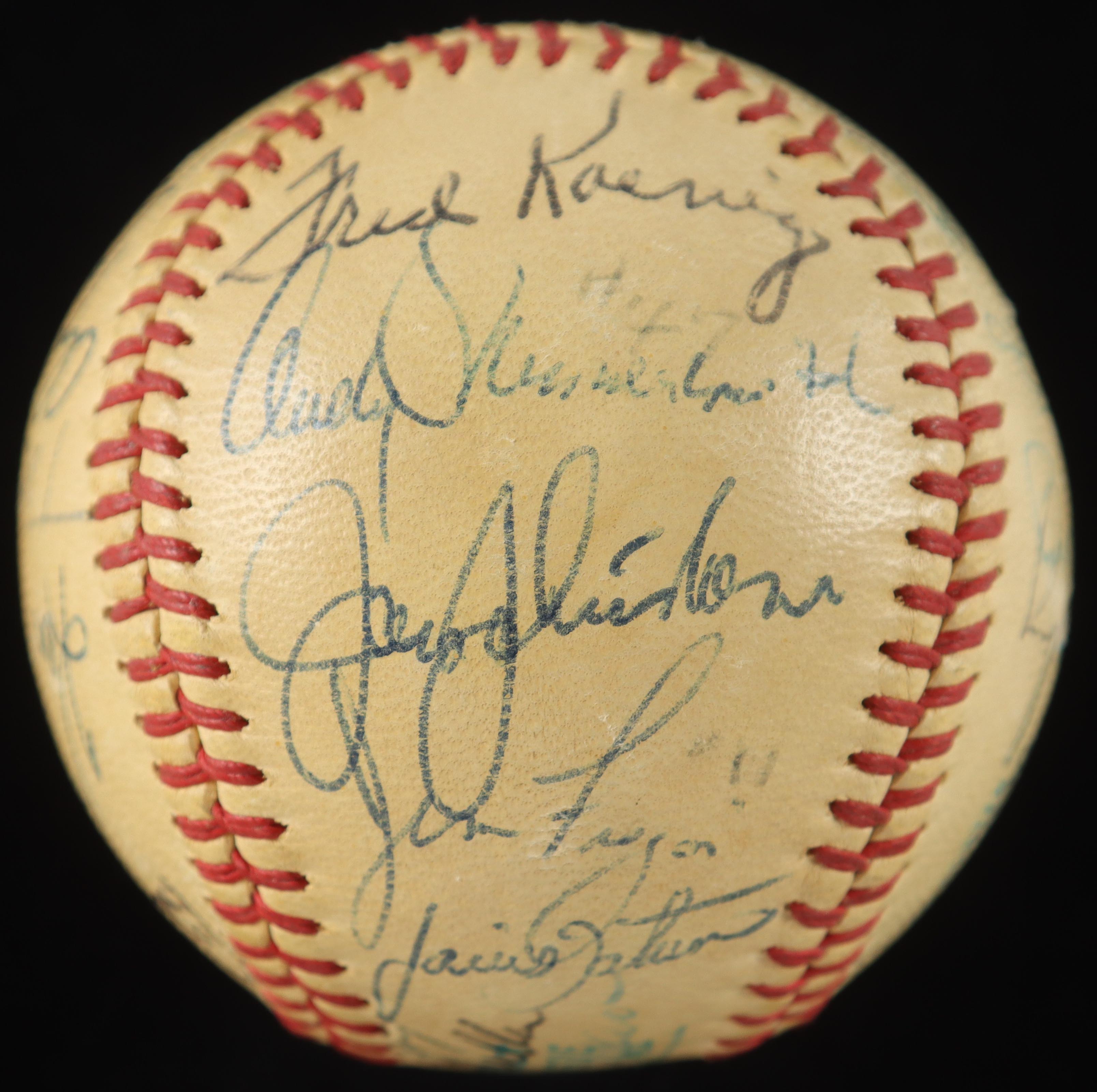1970 Angels OAL Baseball Team-Signed by (26) with Jim Fregosi, Andy Messersmith, Clyde Wright, & Jay Johnstone with Display Case (PSA) at PristineAuction.com 1970 Angels OAL Baseball Team-Signed by (26) with Jim Fregosi, Andy Messersmith, Clyde Wright, & Jay Johnstone with Display Case (PSA) at PristineAuction.com