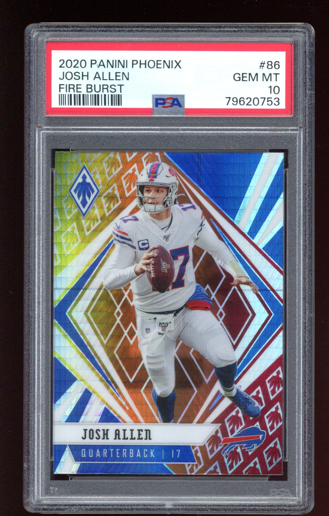 Josh Allen 2020 Panini Phoenix Fire Burst #86 (PSA 10) at PristineAuction.com Josh Allen 2020 Panini Phoenix Fire Burst #86 (PSA 10) at PristineAuction.com