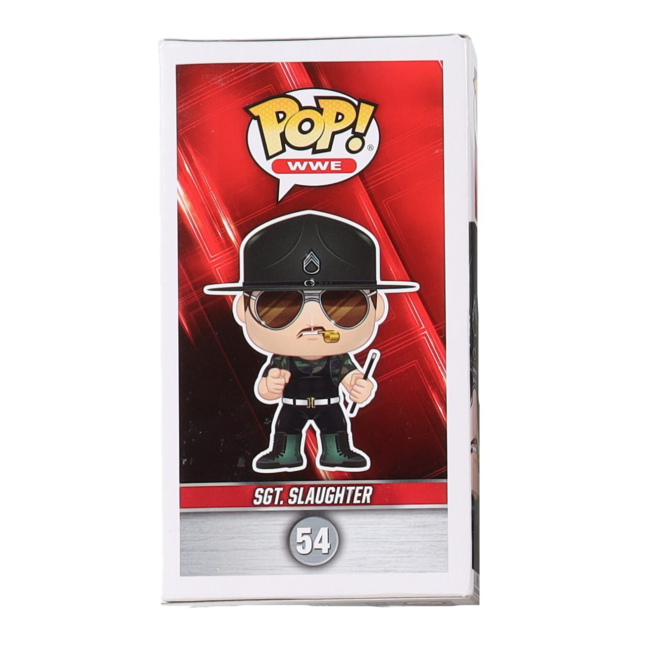 Sgt. Slaughter Signed "WWE" #54 Sgt. Slaughter Funko Pop Vinyl Figure Inscribed "At Ease" & "HOF '2004'" (Beckett) at PristineAuction.com Sgt. Slaughter Signed "WWE" #54 Sgt. Slaughter Funko Pop Vinyl Figure Inscribed "At Ease" & "HOF '2004'" (Beckett) at PristineAuction.com