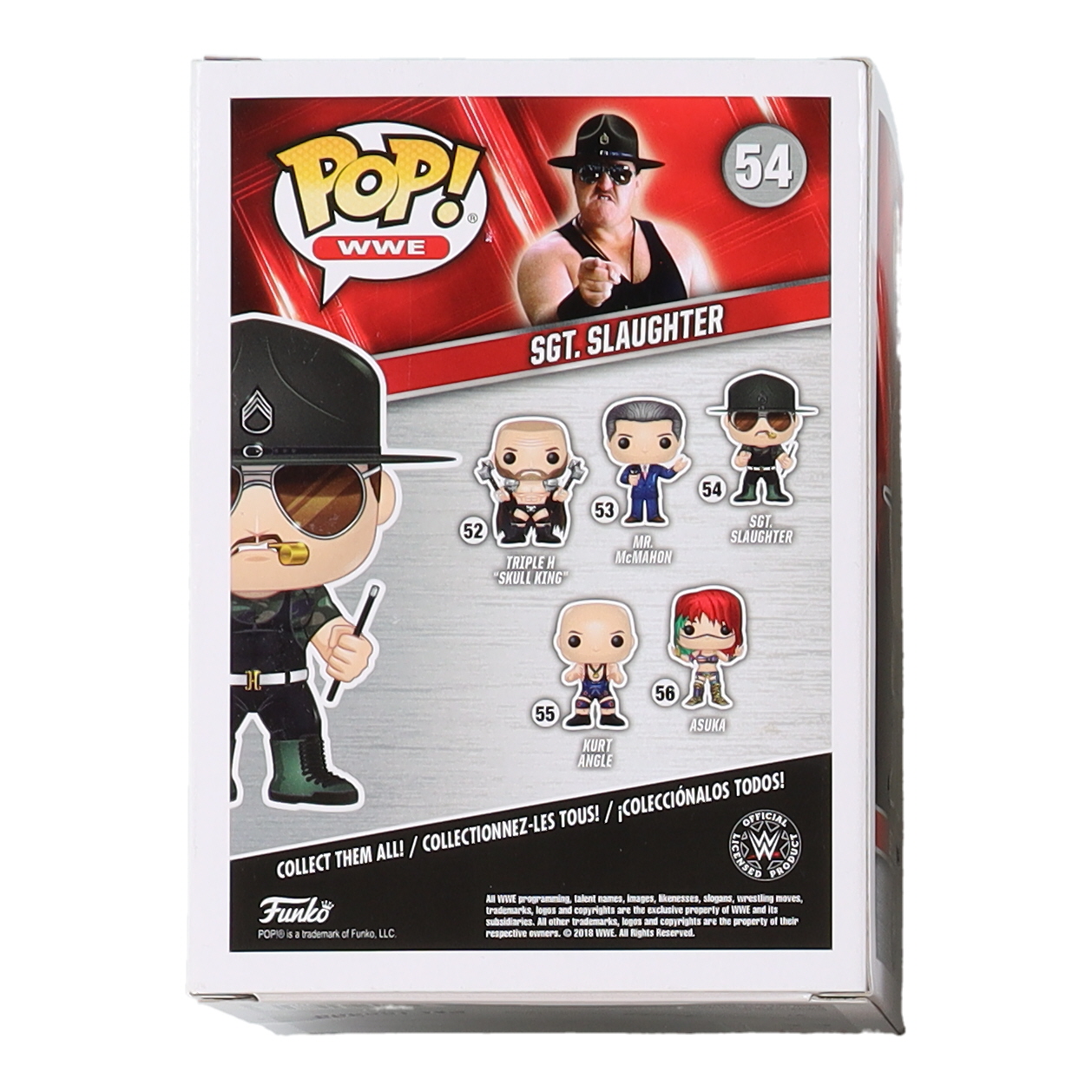 Sgt. Slaughter Signed "WWE" #54 Sgt. Slaughter Funko Pop Vinyl Figure Inscribed "At Ease" & "HOF '2004'" (Beckett) at PristineAuction.com Sgt. Slaughter Signed "WWE" #54 Sgt. Slaughter Funko Pop Vinyl Figure Inscribed "At Ease" & "HOF '2004'" (Beckett) at PristineAuction.com