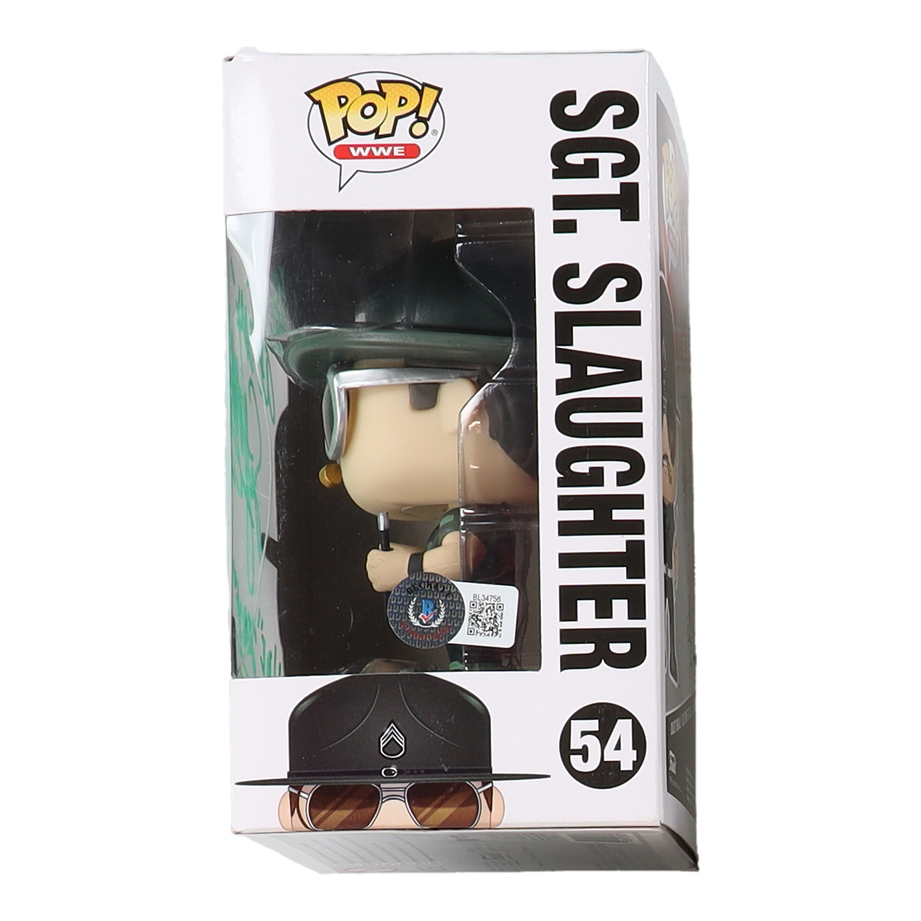 Sgt. Slaughter Signed "WWE" #54 Sgt. Slaughter Funko Pop Vinyl Figure Inscribed "At Ease" & "HOF '2004'" (Beckett) at PristineAuction.com Sgt. Slaughter Signed "WWE" #54 Sgt. Slaughter Funko Pop Vinyl Figure Inscribed "At Ease" & "HOF '2004'" (Beckett) at PristineAuction.com