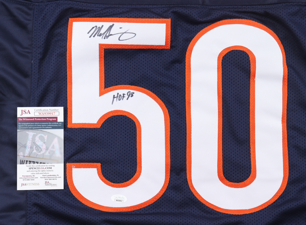 Mike Singletary Signed Jersey Inscribed "HOF 98" (JSA) at PristineAuction.com Mike Singletary Signed Jersey Inscribed "HOF 98" (JSA) at PristineAuction.com