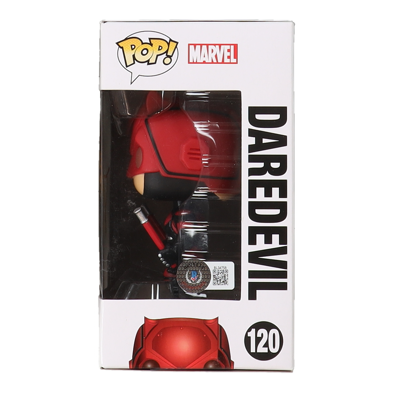 Charlie Cox Signed "Daredevil" #120 Daredevil Funko Pop! Vinyl Figure (Beckett) at PristineAuction.com Charlie Cox Signed "Daredevil" #120 Daredevil Funko Pop! Vinyl Figure (Beckett) at PristineAuction.com