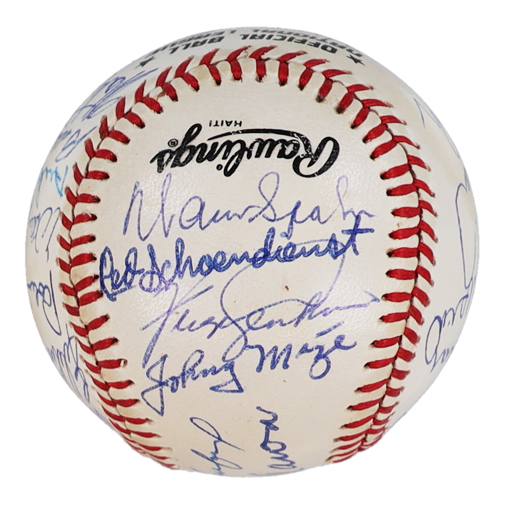 Baseball Hall of Famers ONL Baseball Signed by (23) with Hank Aaron, Sandy Koufax, Warren Spahn, Red Schoendist (Beckett) at PristineAuction.com Baseball Hall of Famers ONL Baseball Signed by (23) with Hank Aaron, Sandy Koufax, Warren Spahn, Red Schoendist (Beckett) at PristineAuction.com