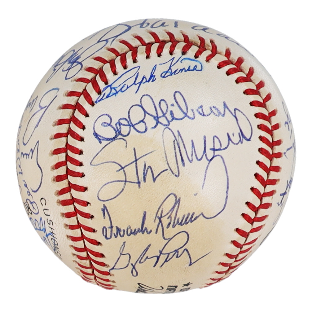 Baseball Hall of Famers ONL Baseball Signed by (23) with Hank Aaron, Sandy Koufax, Warren Spahn, Red Schoendist (Beckett) at PristineAuction.com Baseball Hall of Famers ONL Baseball Signed by (23) with Hank Aaron, Sandy Koufax, Warren Spahn, Red Schoendist (Beckett) at PristineAuction.com