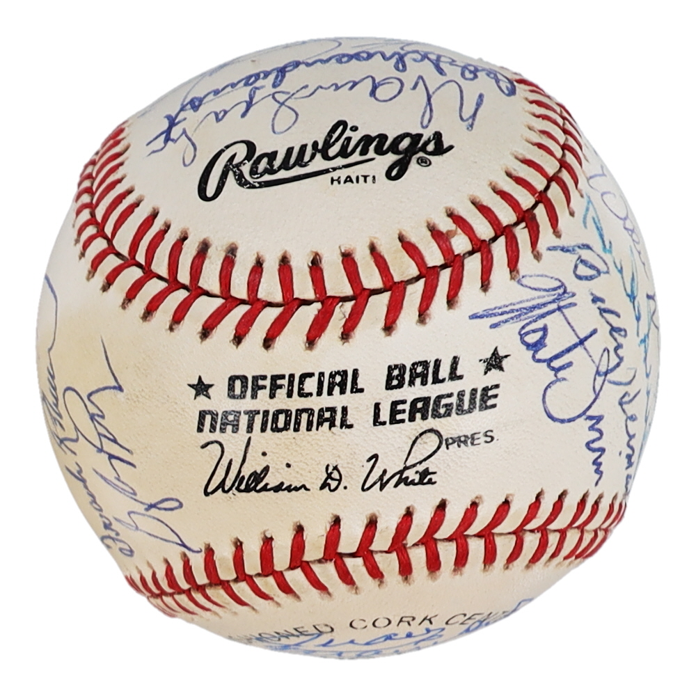 Baseball Hall of Famers ONL Baseball Signed by (23) with Hank Aaron, Sandy Koufax, Warren Spahn, Red Schoendist (Beckett) at PristineAuction.com Baseball Hall of Famers ONL Baseball Signed by (23) with Hank Aaron, Sandy Koufax, Warren Spahn, Red Schoendist (Beckett) at PristineAuction.com