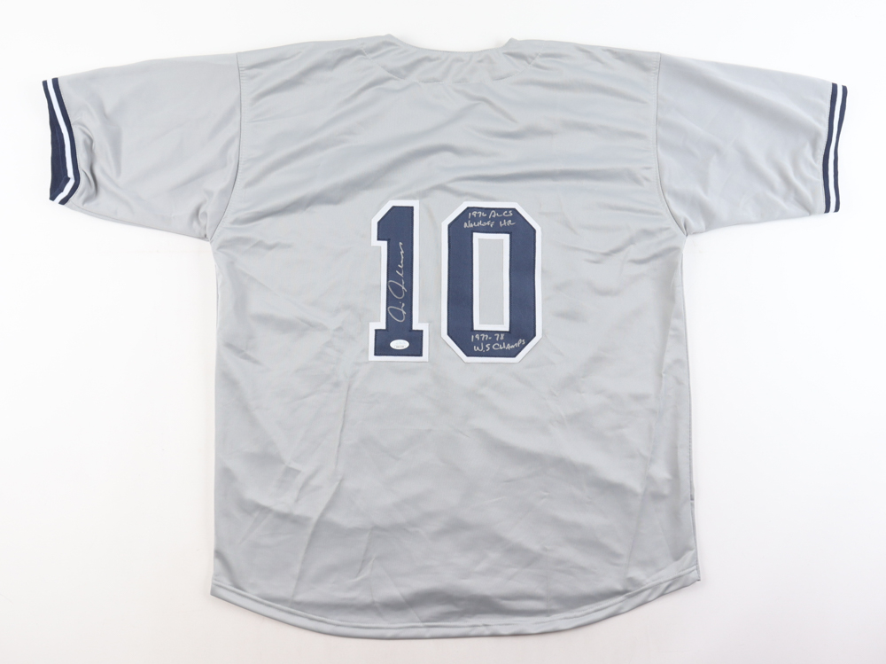 Chris Chambliss Signed Jersey Inscribed "1976 ALCS Walk Off HR" & "1977-78 WS Champs" (JSA) at PristineAuction.com Chris Chambliss Signed Jersey Inscribed "1976 ALCS Walk Off HR" & "1977-78 WS Champs" (JSA) at PristineAuction.com