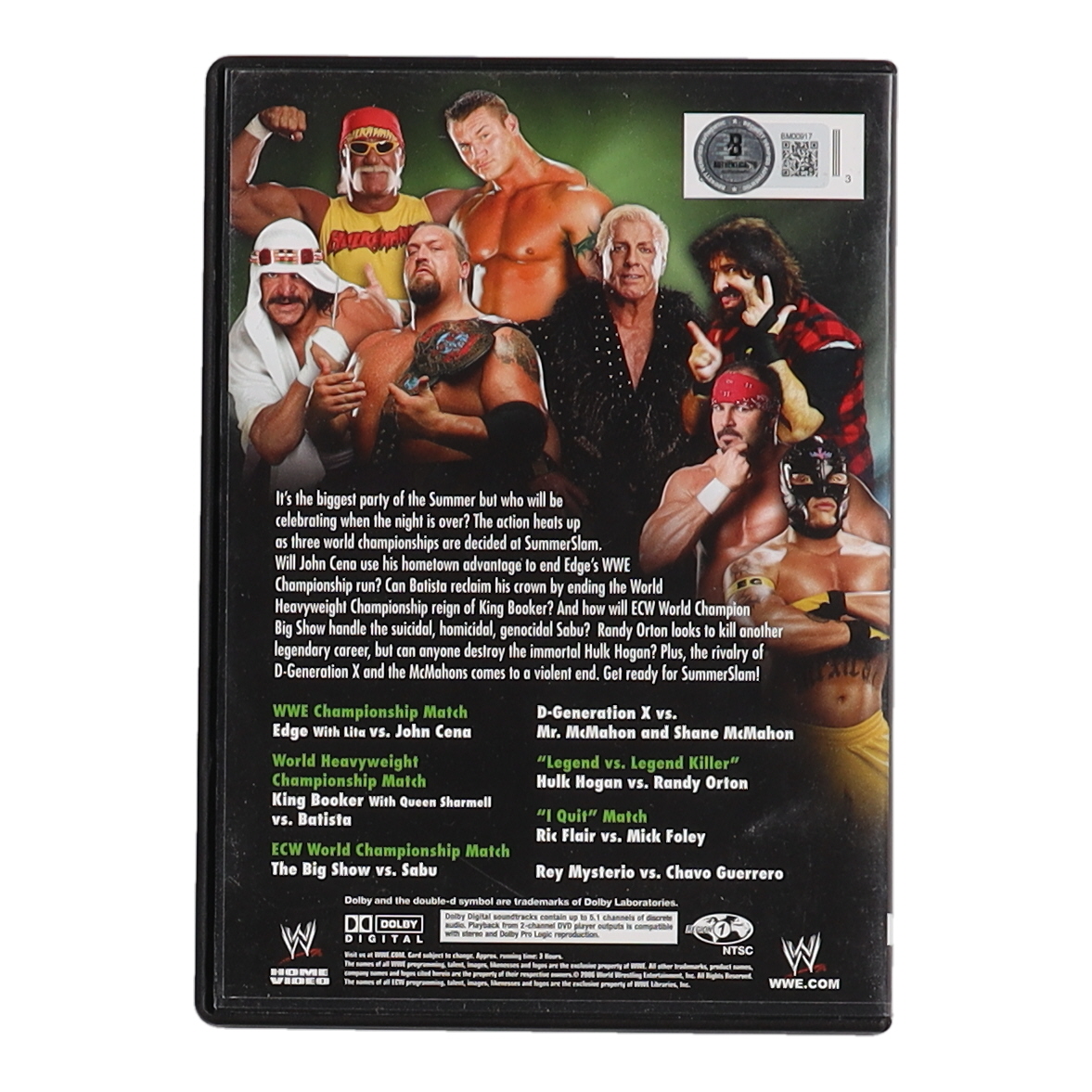 Booker T Signed WWE "Summer Slam" DVD Cover (Beckett) at PristineAuction.com Booker T Signed WWE "Summer Slam" DVD Cover (Beckett) at PristineAuction.com