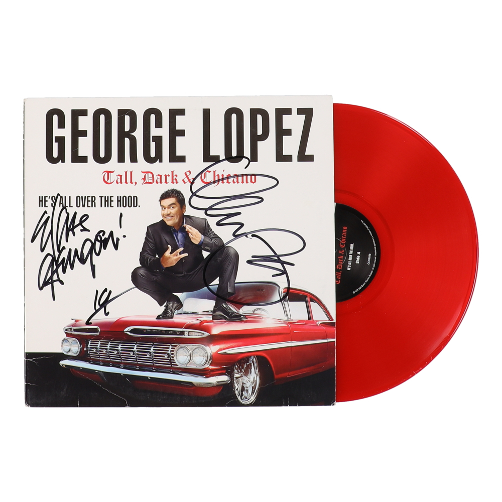 George Lopez Signed "Tall, Dark & Chicano" Vinyl Record Album Inscribed