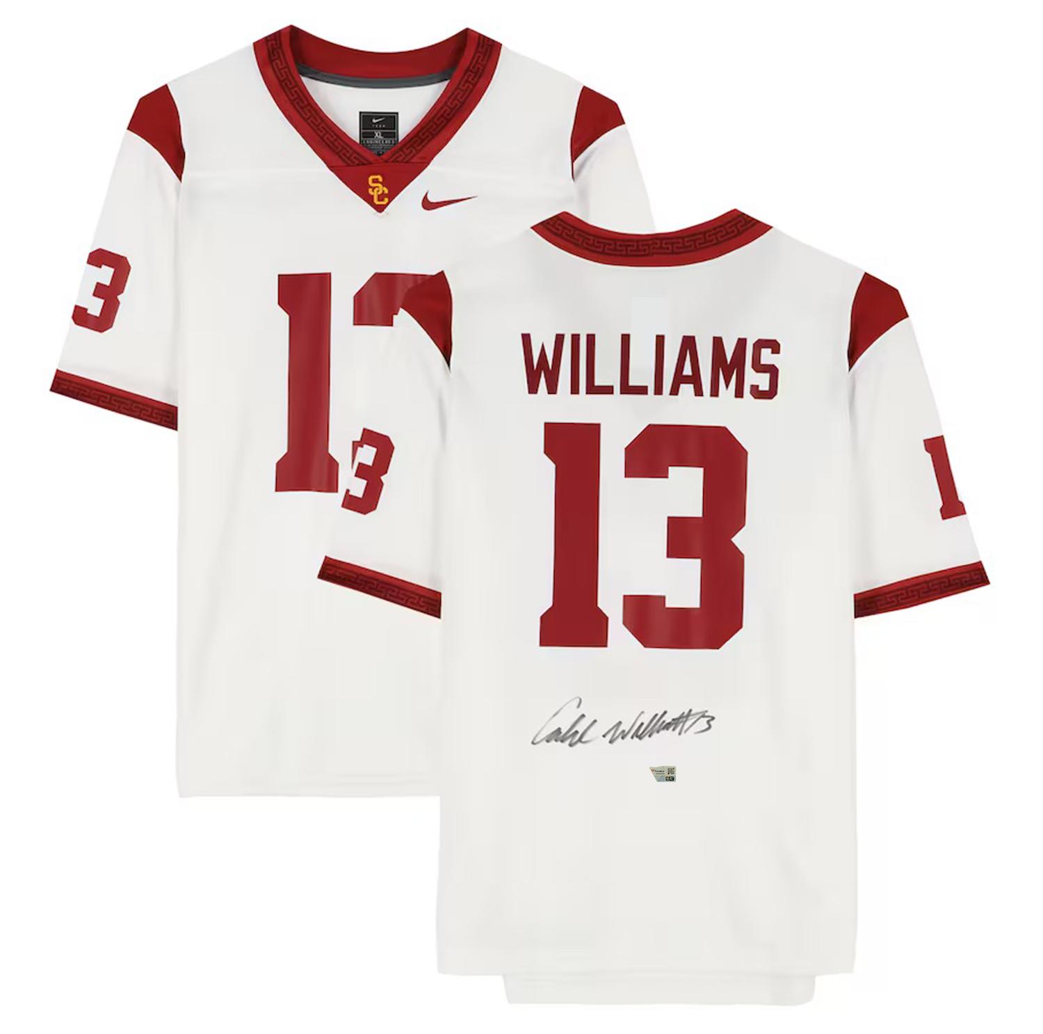 Caleb Williams Signed USC Trojans Nike Limited Jersey (Fanatics) at PristineAuction.com Caleb Williams Signed USC Trojans Nike Limited Jersey (Fanatics) at PristineAuction.com