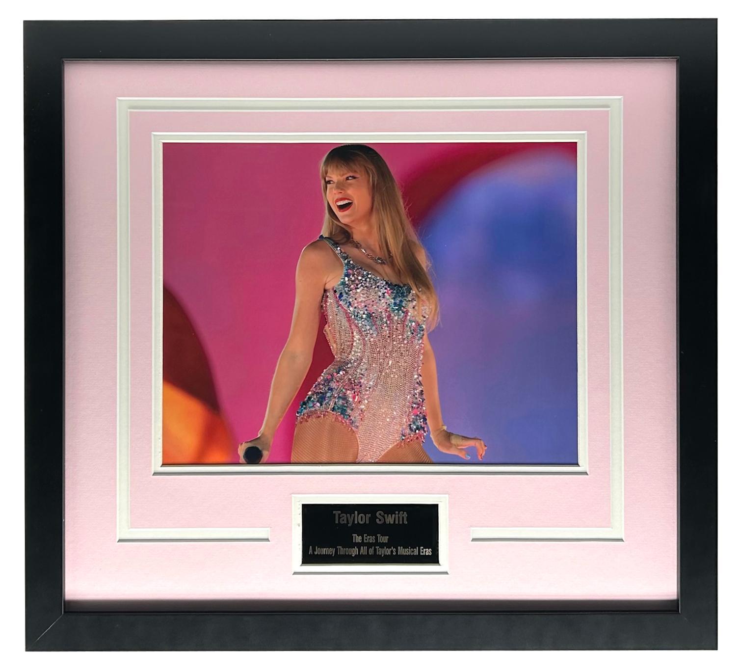 Taylor Swift "The Eras Tour" Custom Framed Photo Display with Nameplate at PristineAuction.com Taylor Swift "The Eras Tour" Custom Framed Photo Display with Nameplate at PristineAuction.com