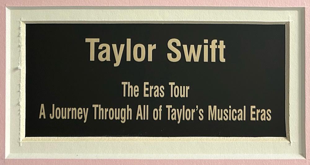 Taylor Swift "The Eras Tour" Custom Framed Photo Display with Nameplate at PristineAuction.com Taylor Swift "The Eras Tour" Custom Framed Photo Display with Nameplate at PristineAuction.com