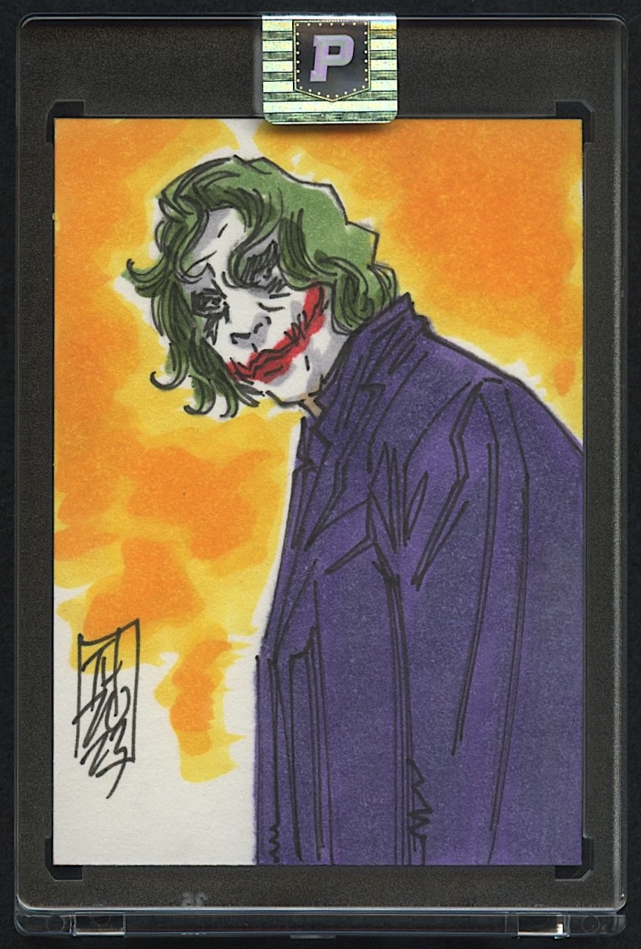 Joker | Heath Ledger | Batman | DC Comics | Original Art Sketch Card by Tom Hodges (1/1 Original Art) at PristineAuction.com Joker | Heath Ledger | Batman | DC Comics | Original Art Sketch Card by Tom Hodges (1/1 Original Art) at PristineAuction.com