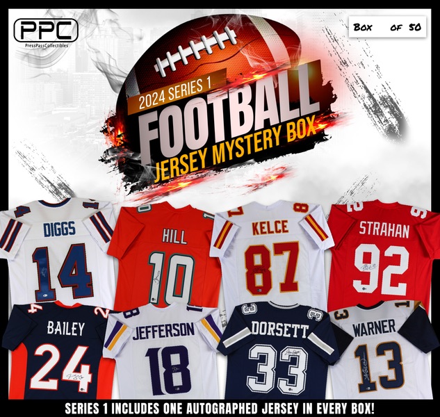 Press Pass Collectibles 2024 Football Jersey Mystery Box – Series 1 (Limited to 50) at PristineAuction.com Press Pass Collectibles 2024 Football Jersey Mystery Box – Series 1 (Limited to 50) at PristineAuction.com